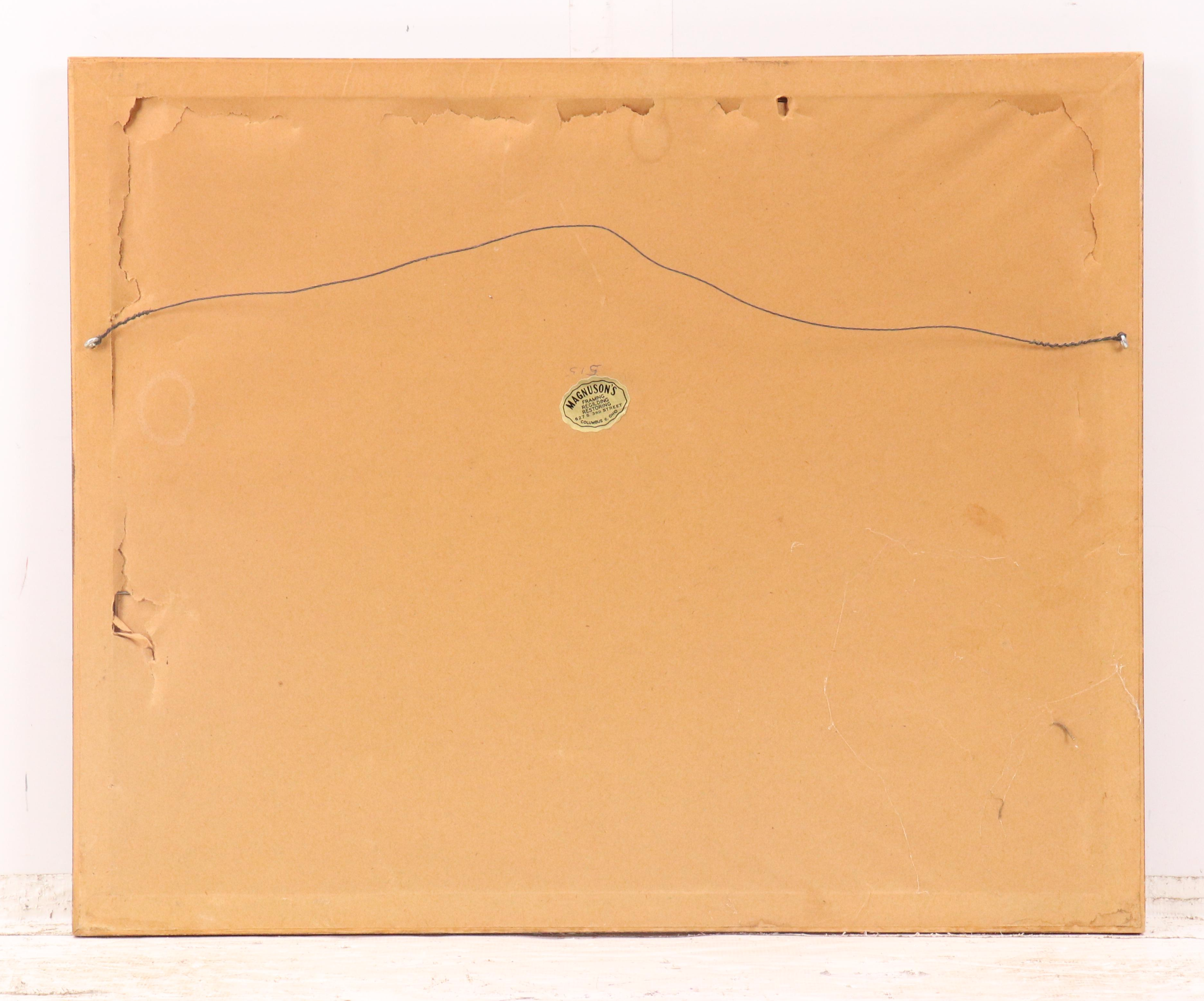 Jozsef Sulyok-Papp Village Street Scene Watercolor Painting