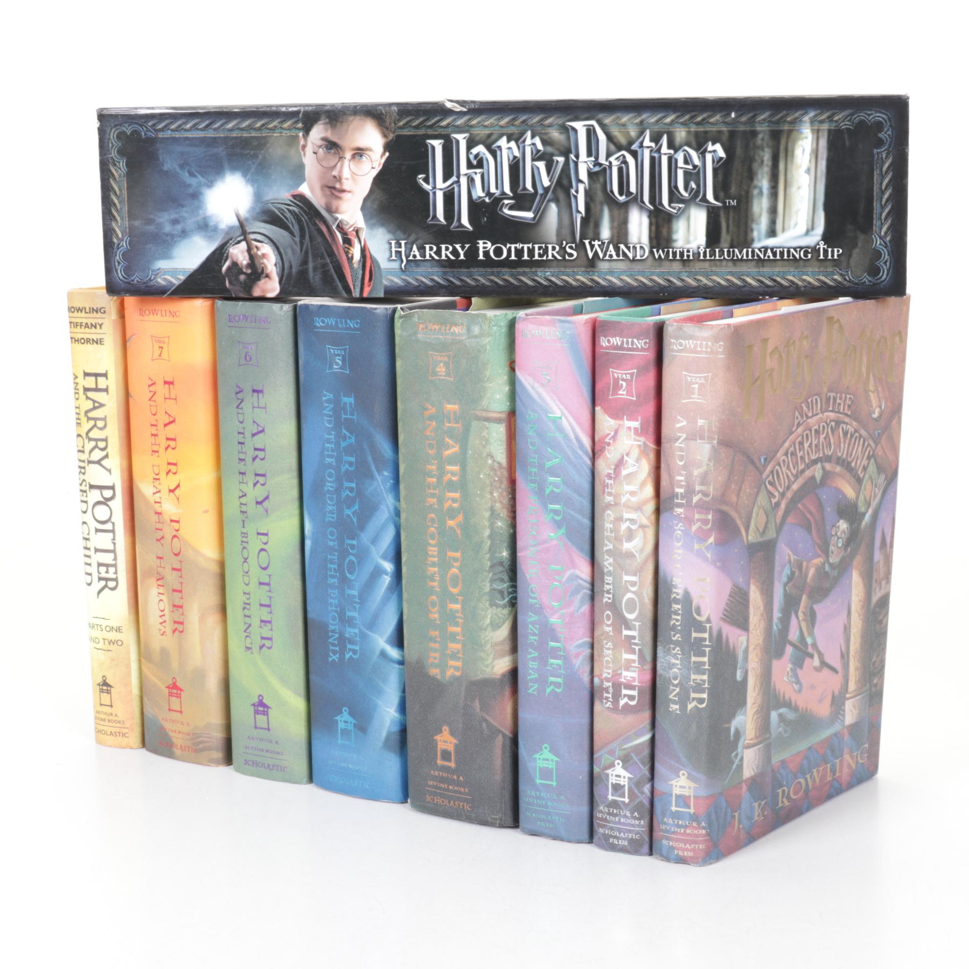 "Harry Potter" Complete Series by J. K. Rowling with Illuminating Wand