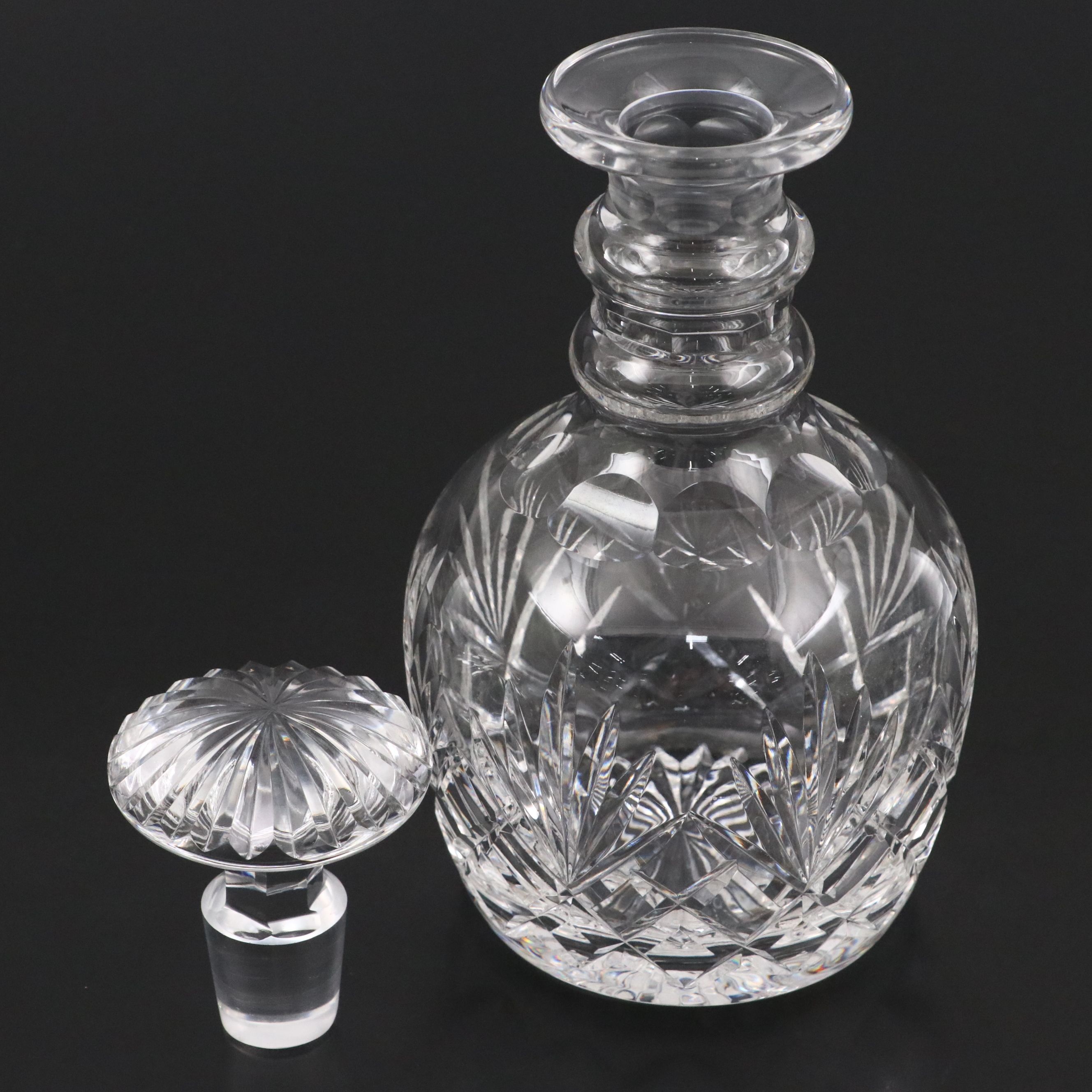 Stuart "Ludlow" Crystal Sherry Glasses and Decanter, Late 20th Century