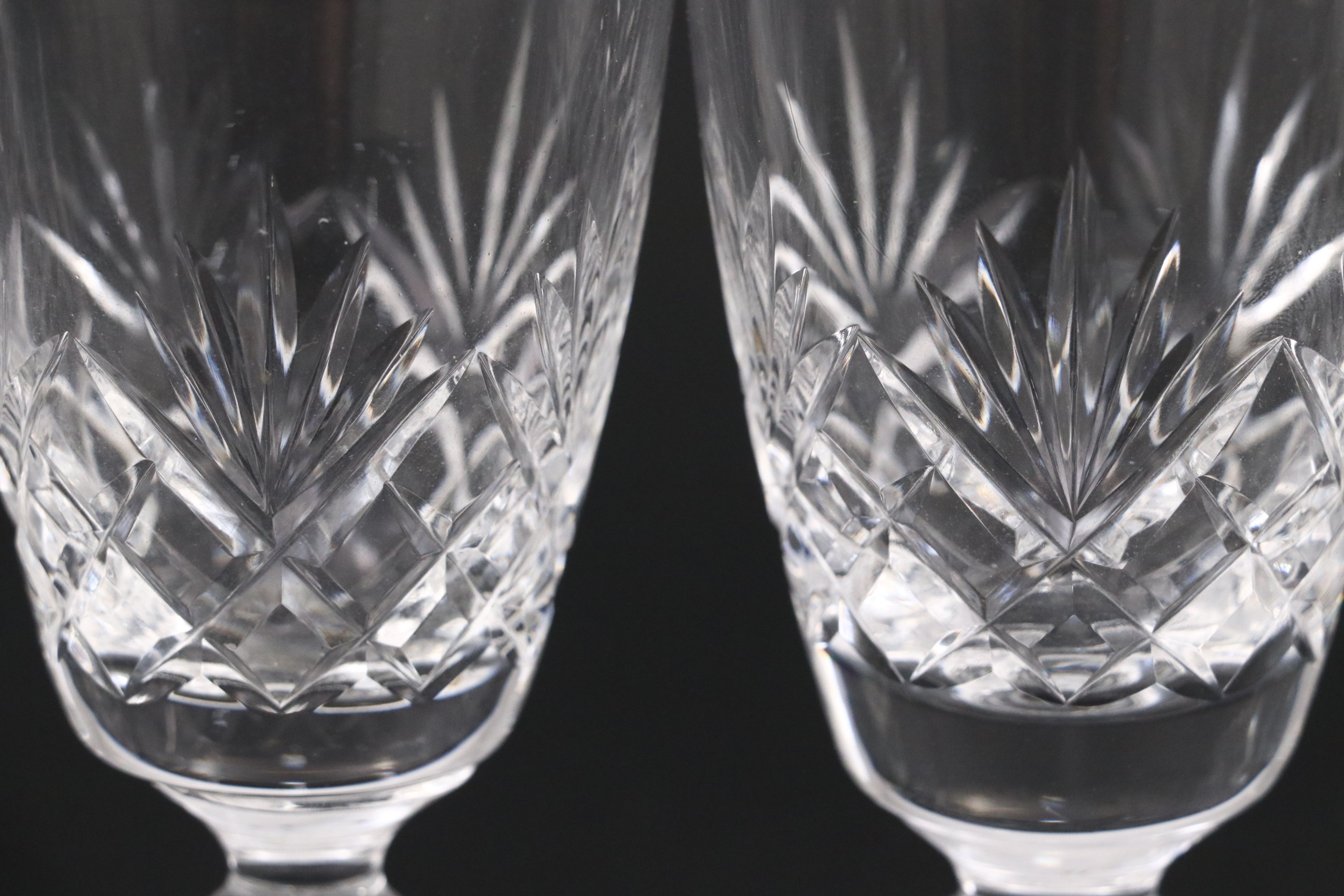 Stuart "Ludlow" Crystal Sherry Glasses and Decanter, Late 20th Century