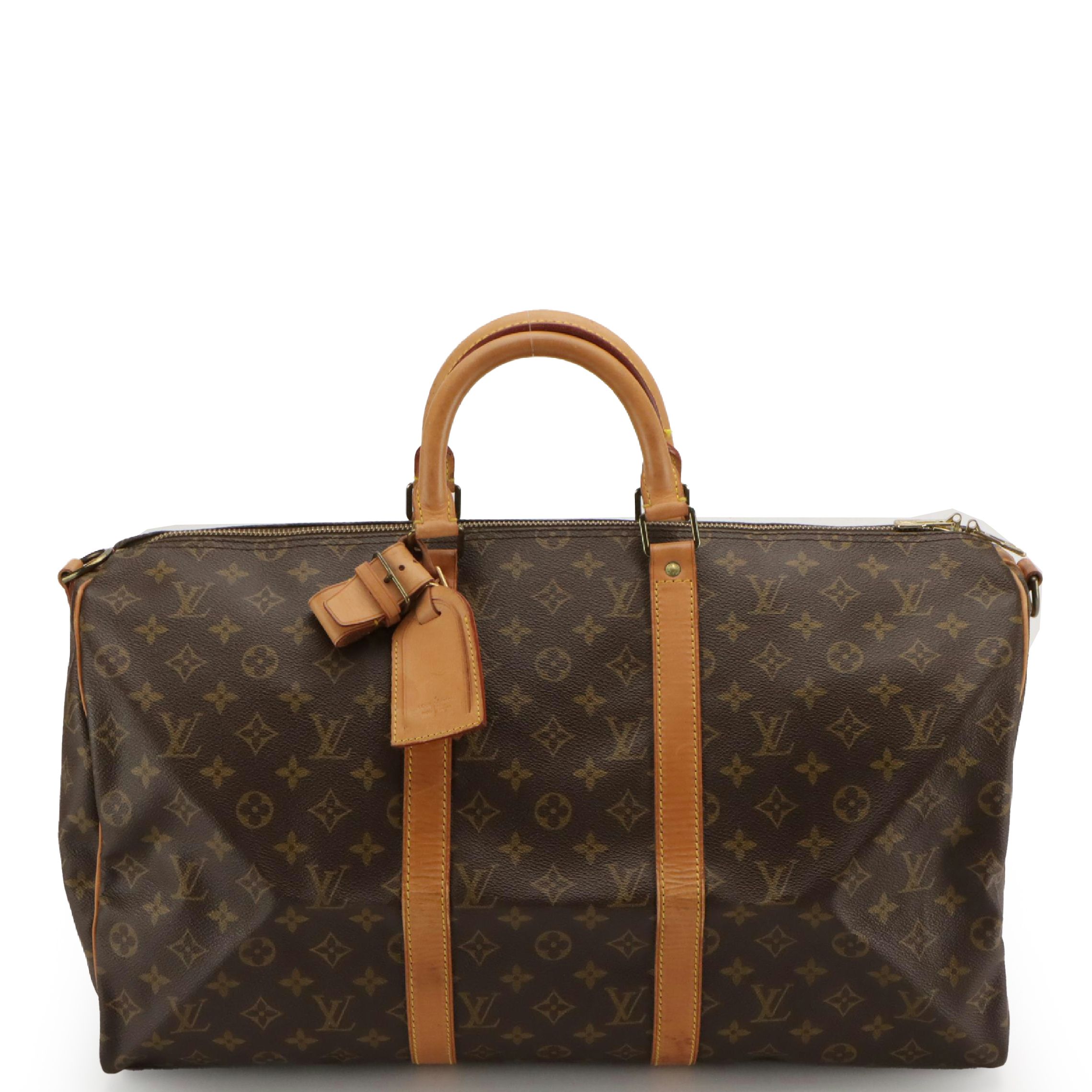 Louis Vuitton Keepall 50 Bandoulière in Monogram Canvas and Vachetta Leather