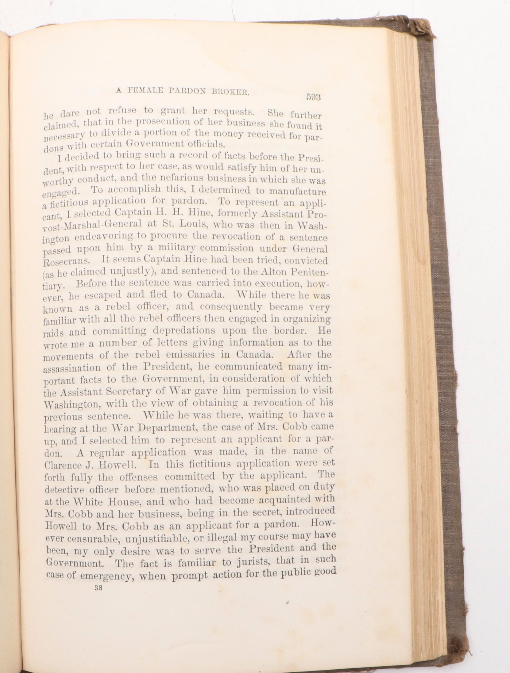 "History of the United States Secret Service" by Lafayette C. Baker, 1867