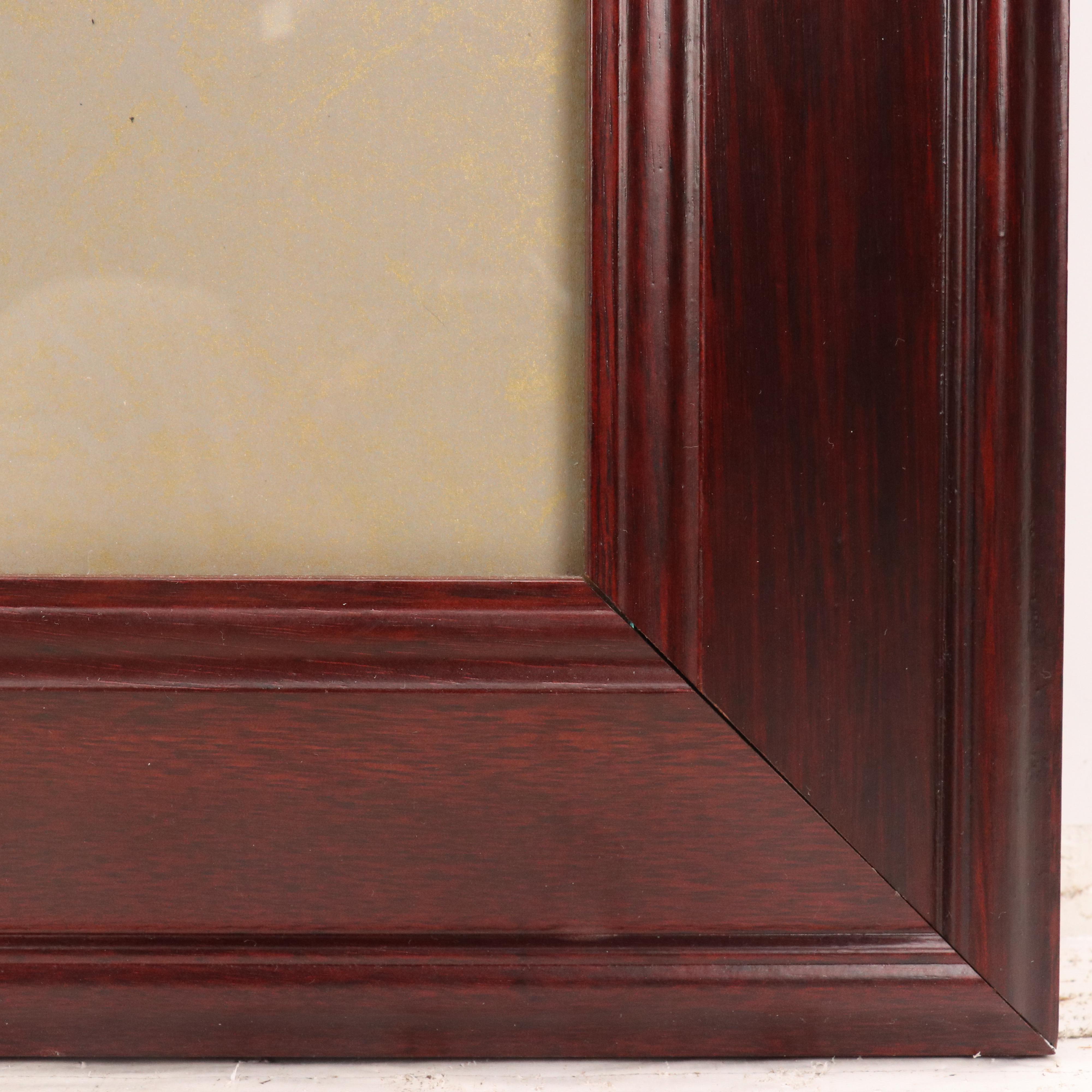 Reiko Nakagawa Smith Oshi-e Mixed Media of Japanese Figure