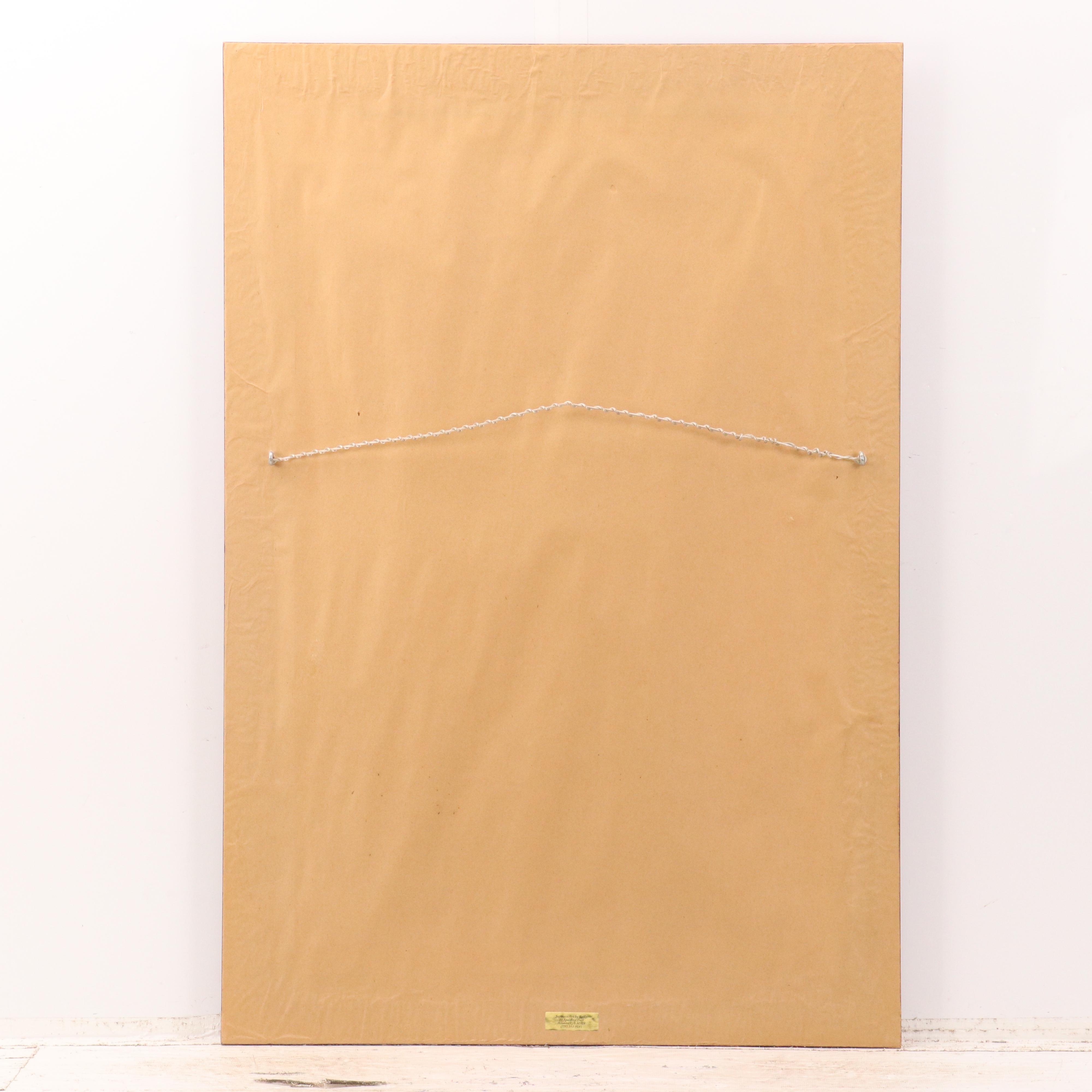 Reiko Nakagawa Smith Oshi-e Mixed Media of Japanese Figure