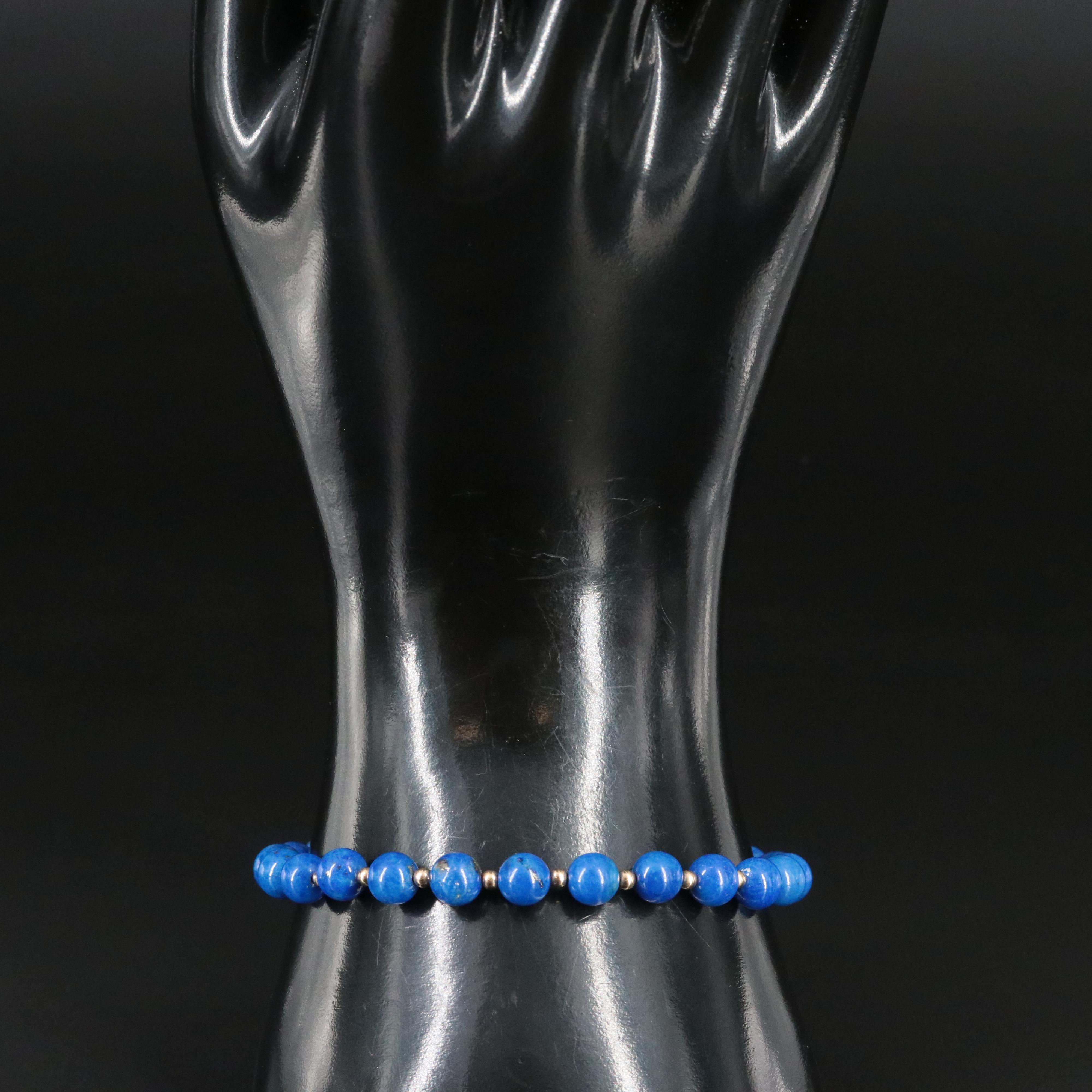 14K Lapis Lazuli Bracelet