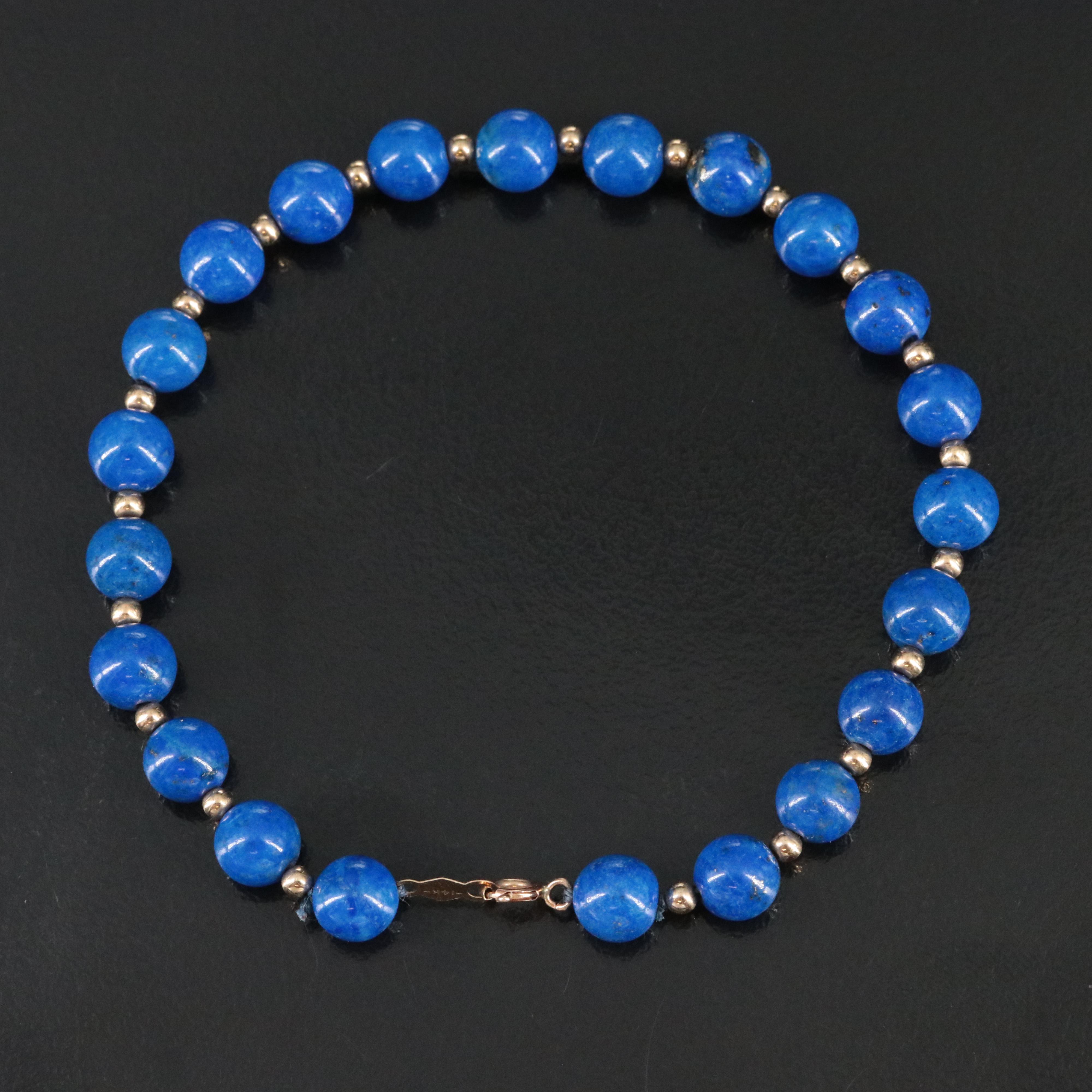 14K Lapis Lazuli Bracelet