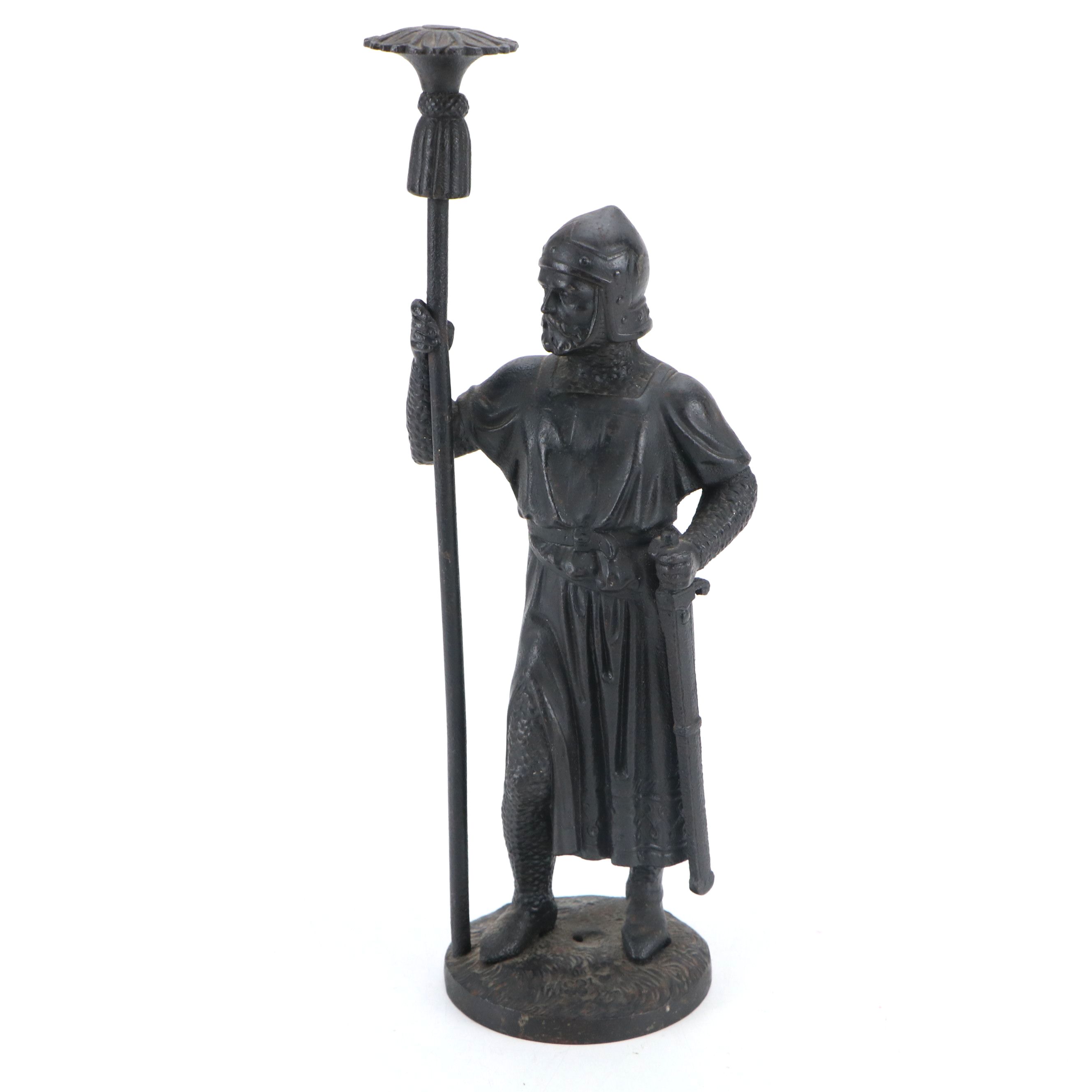 Crusader Knight Cast Iron Figure