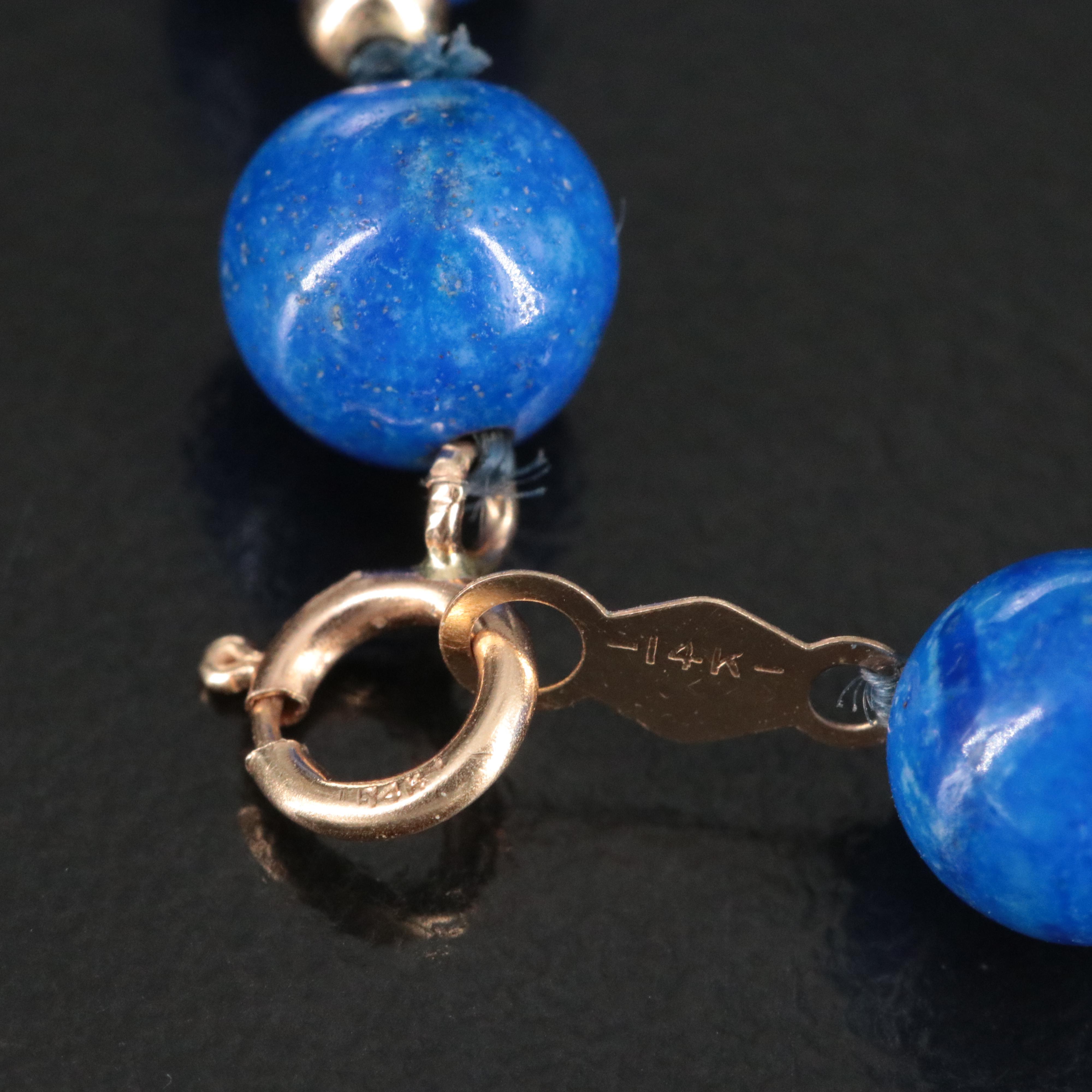 14K Lapis Lazuli Bracelet
