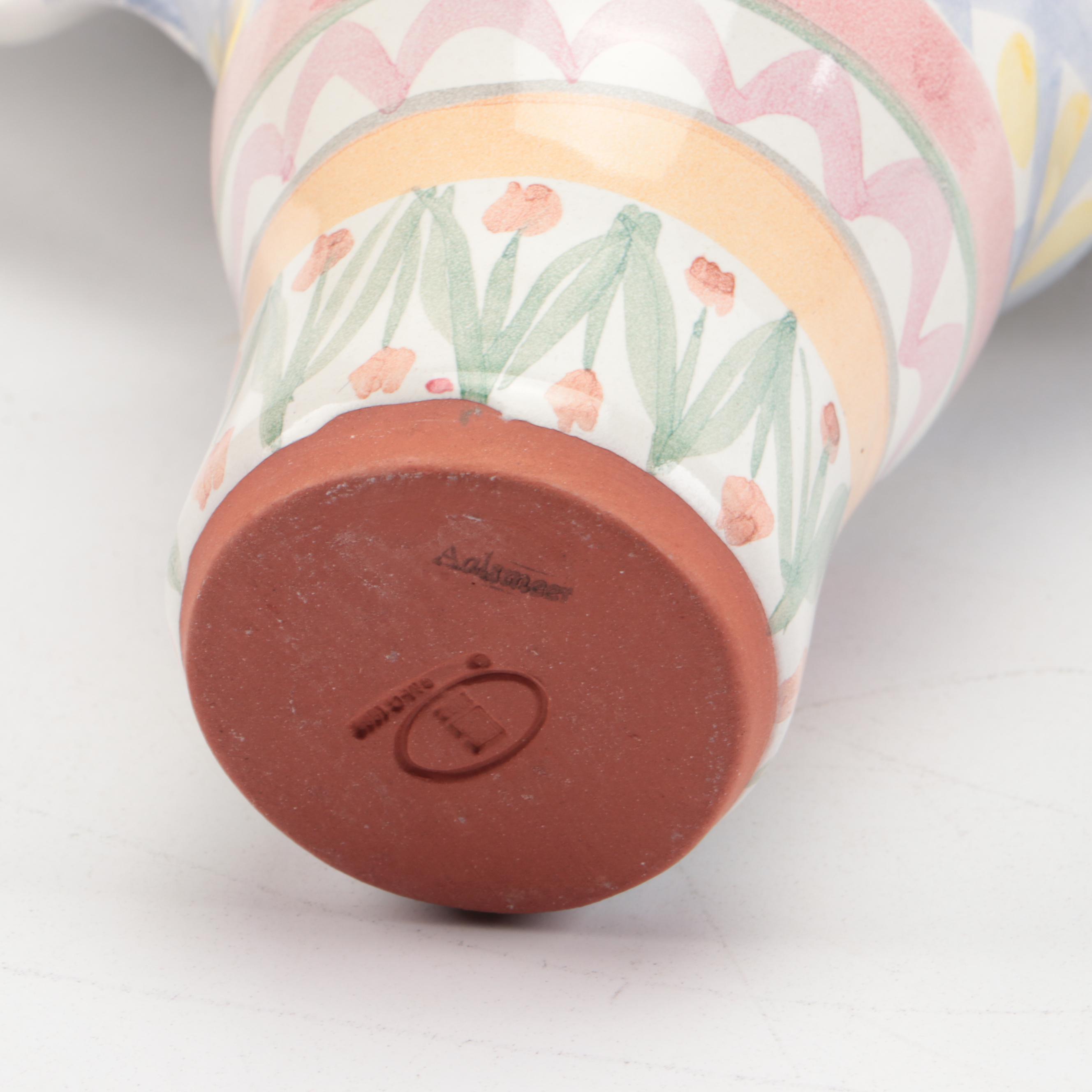 MacKenzie-Childs "Aalsmeer" Ceramic Dinner Plates, Mug, and Tumbler