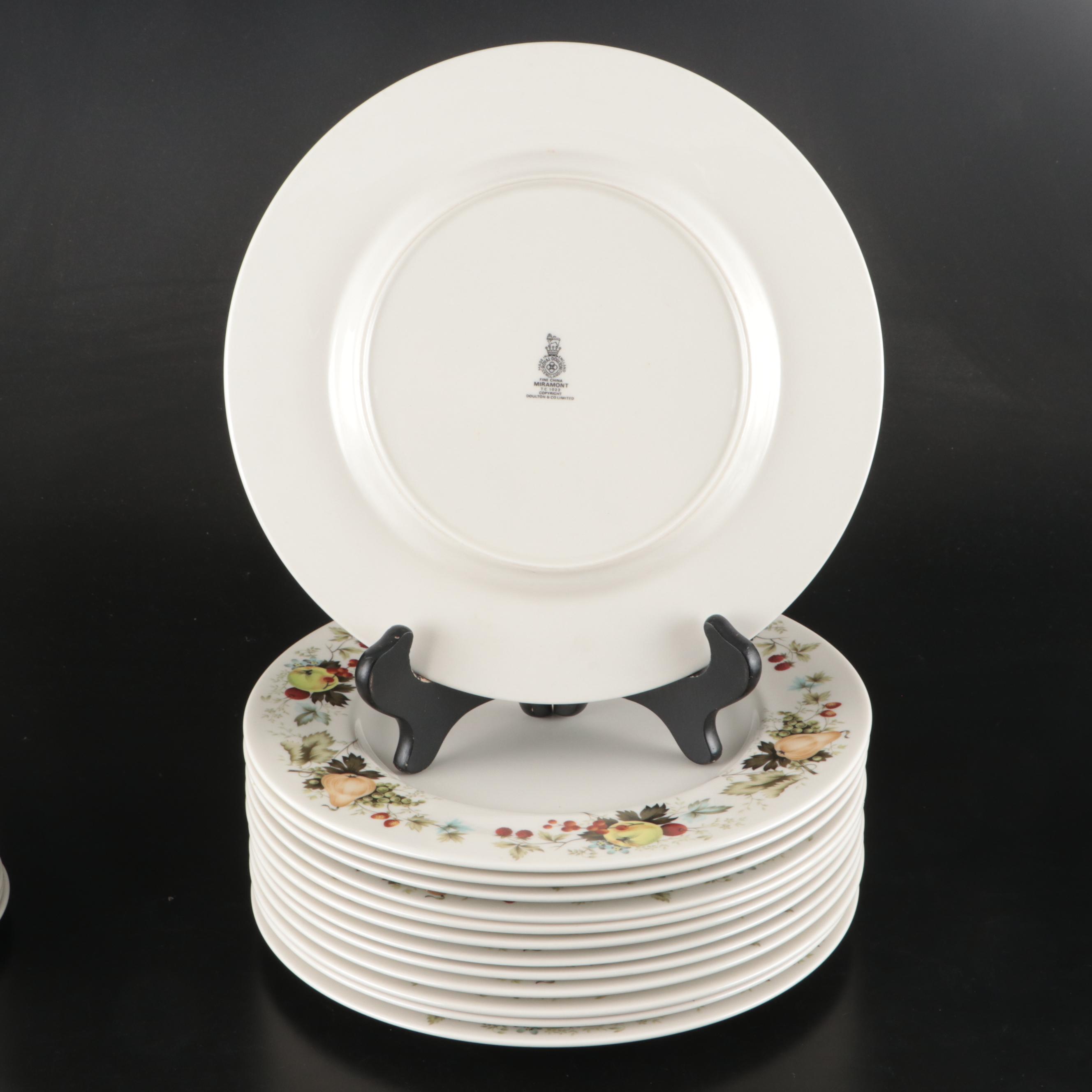 Royal Doulton "Miramont" Porcelain Dinnerware, Mid to Late 20th Century