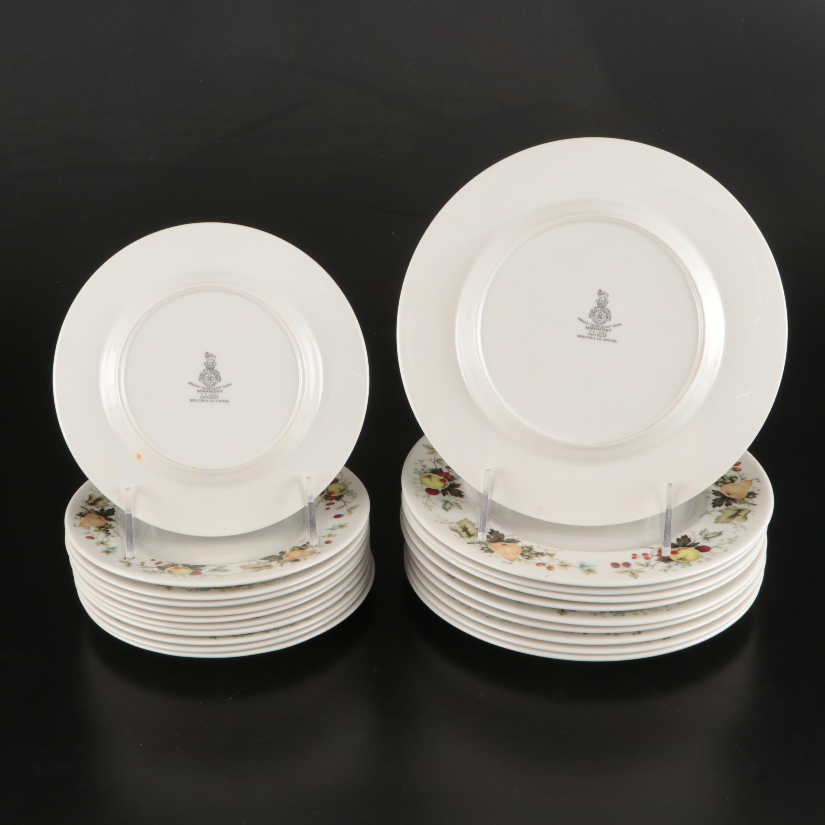 Royal Doulton "Miramont" Porcelain Dinnerware, Mid to Late 20th Century