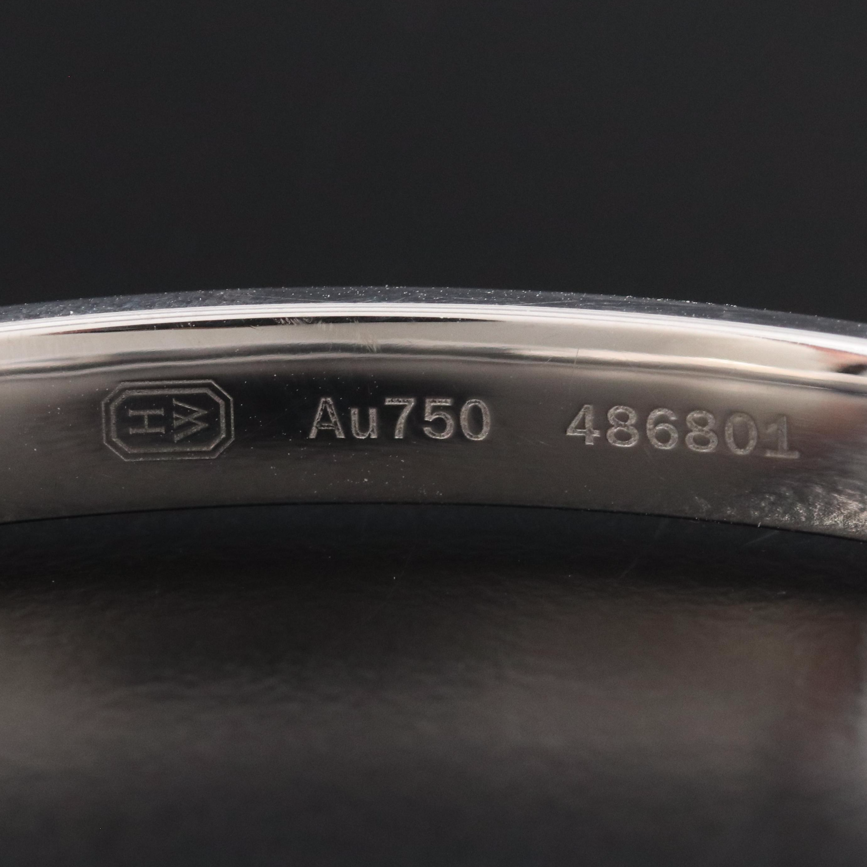 Harry Winston HW Logo 18K 0.28 CTW Bangle Bracelet