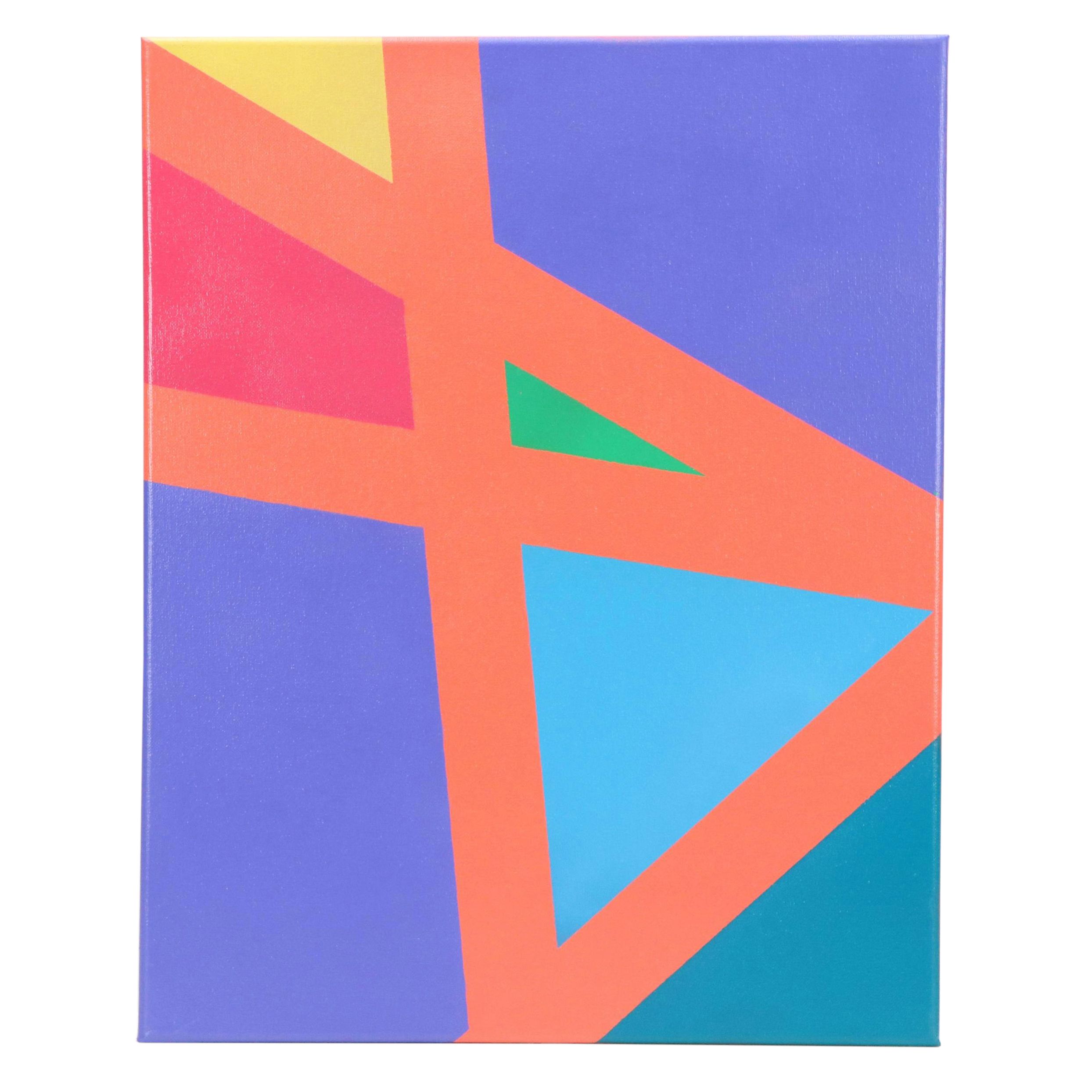 Jason Michael Durham Abstract Geometric Mixed Media Painting "Momentum," 2025