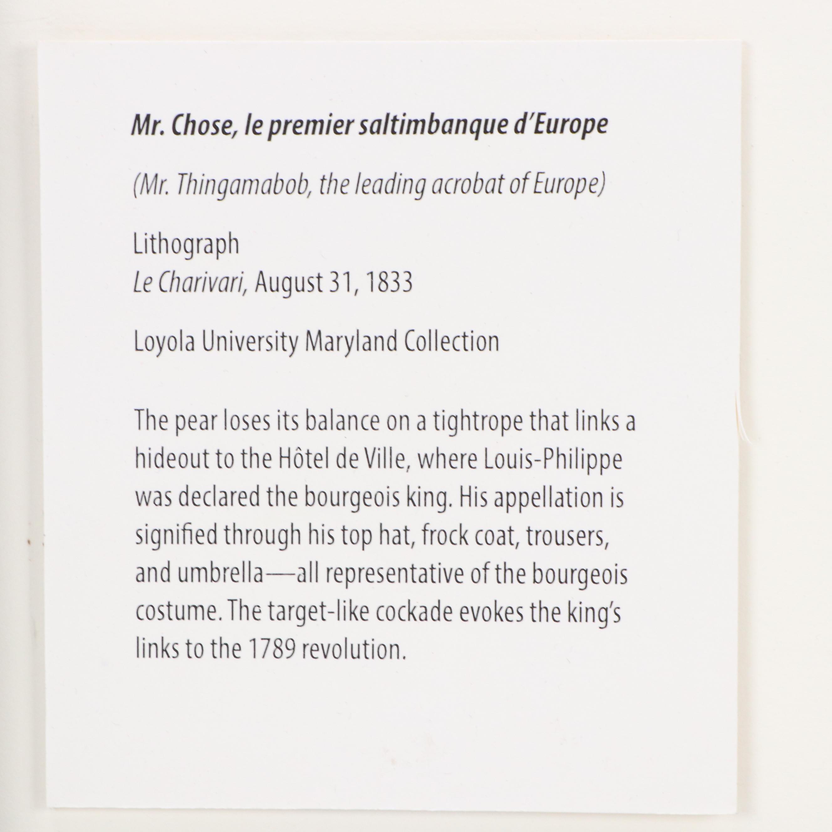 Political Cartoon Lithograph After Honoré Daumier from "Le Charivari," 1833