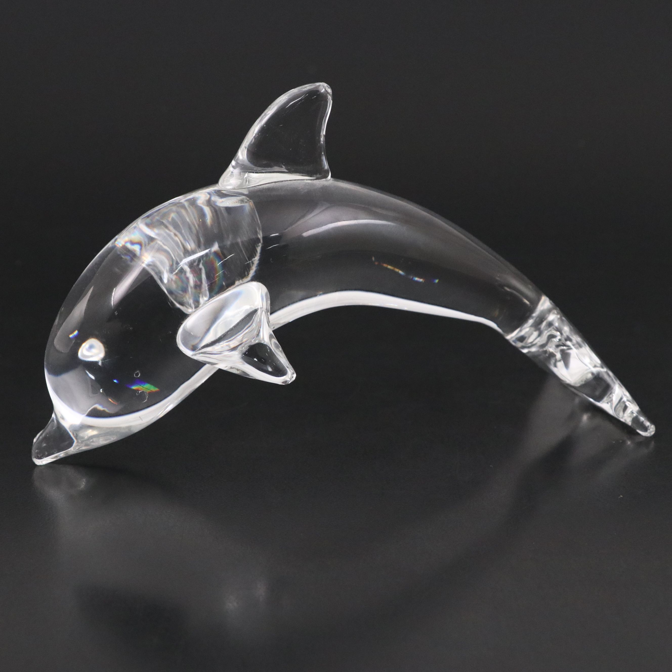 Steuben Crystal Starfish Paperweight with Steuben Art Glass Figurines