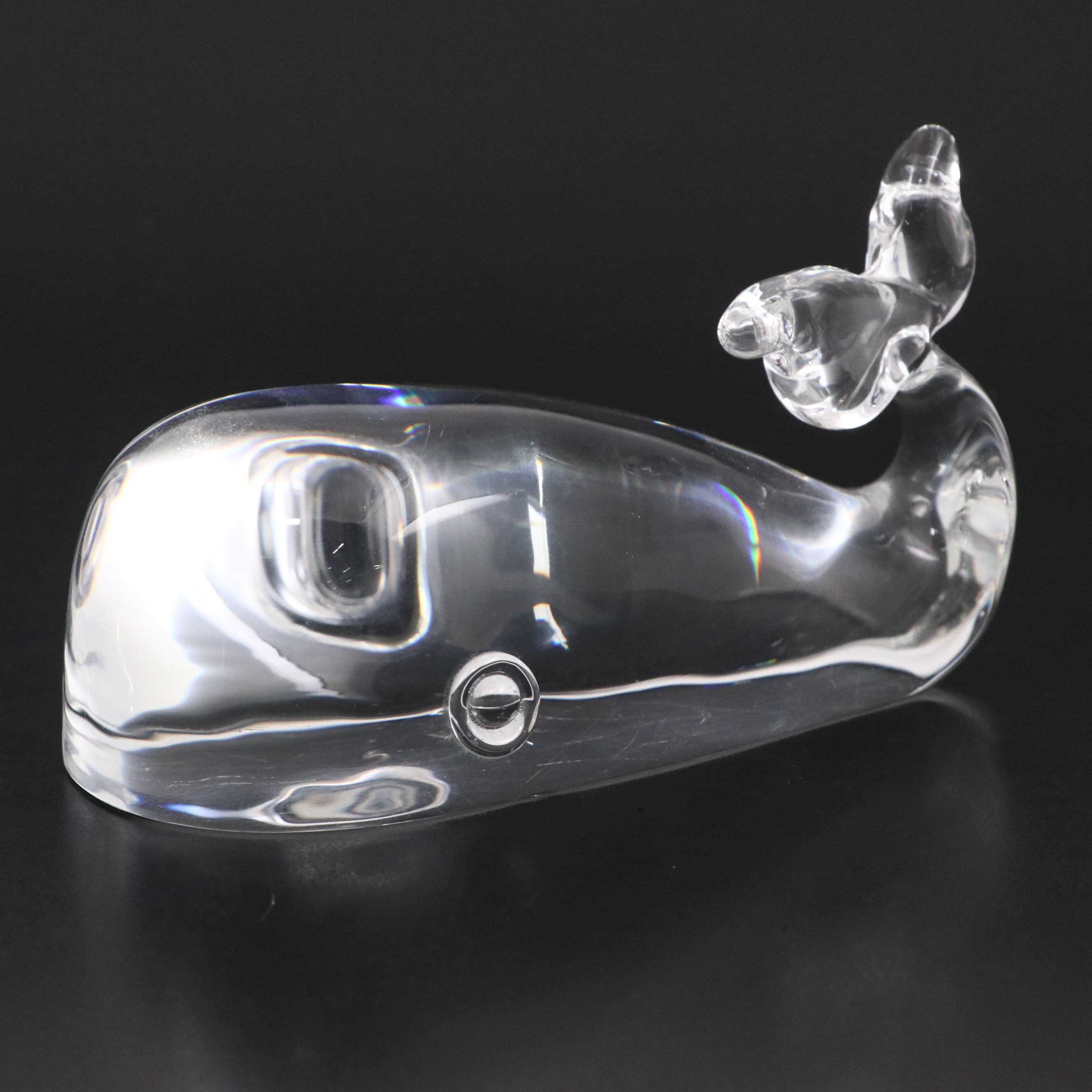 Steuben Crystal Starfish Paperweight with Steuben Art Glass Figurines