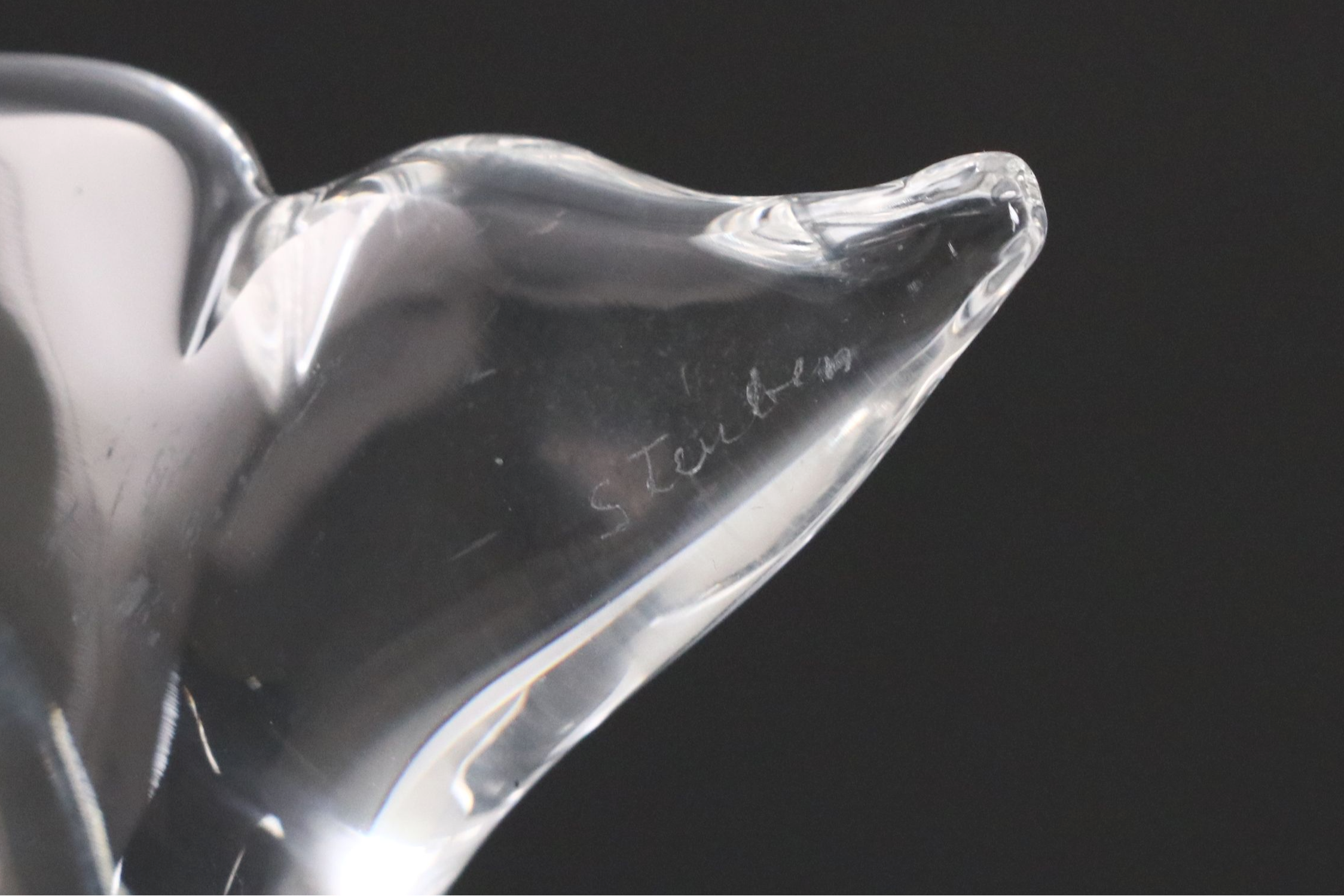 Steuben Crystal Starfish Paperweight with Steuben Art Glass Figurines