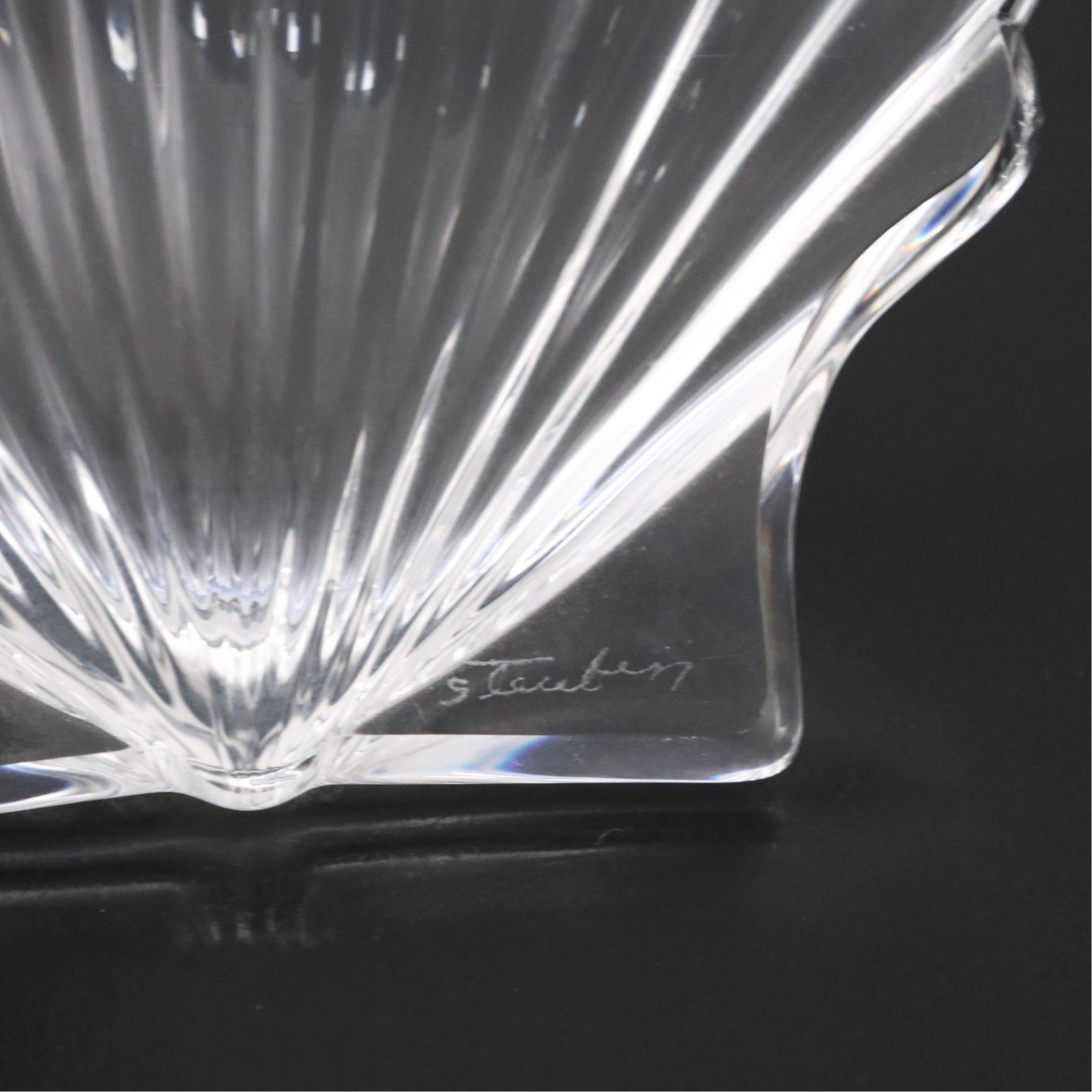 Steuben Crystal Starfish Paperweight with Steuben Art Glass Figurines