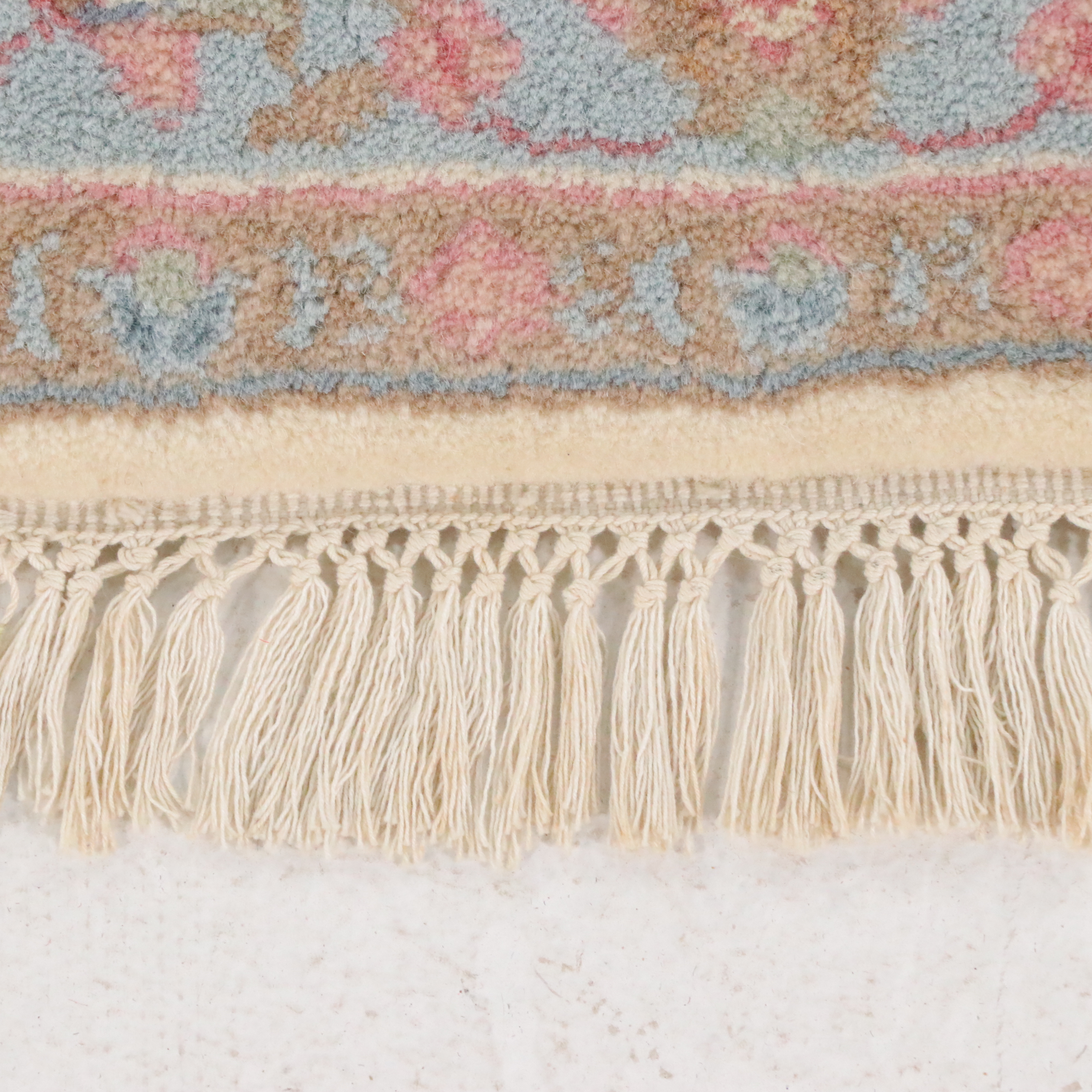 3'4 x 5'8 Hand-Knotted Pastel Indo-Persian Kashan Style Area Rug