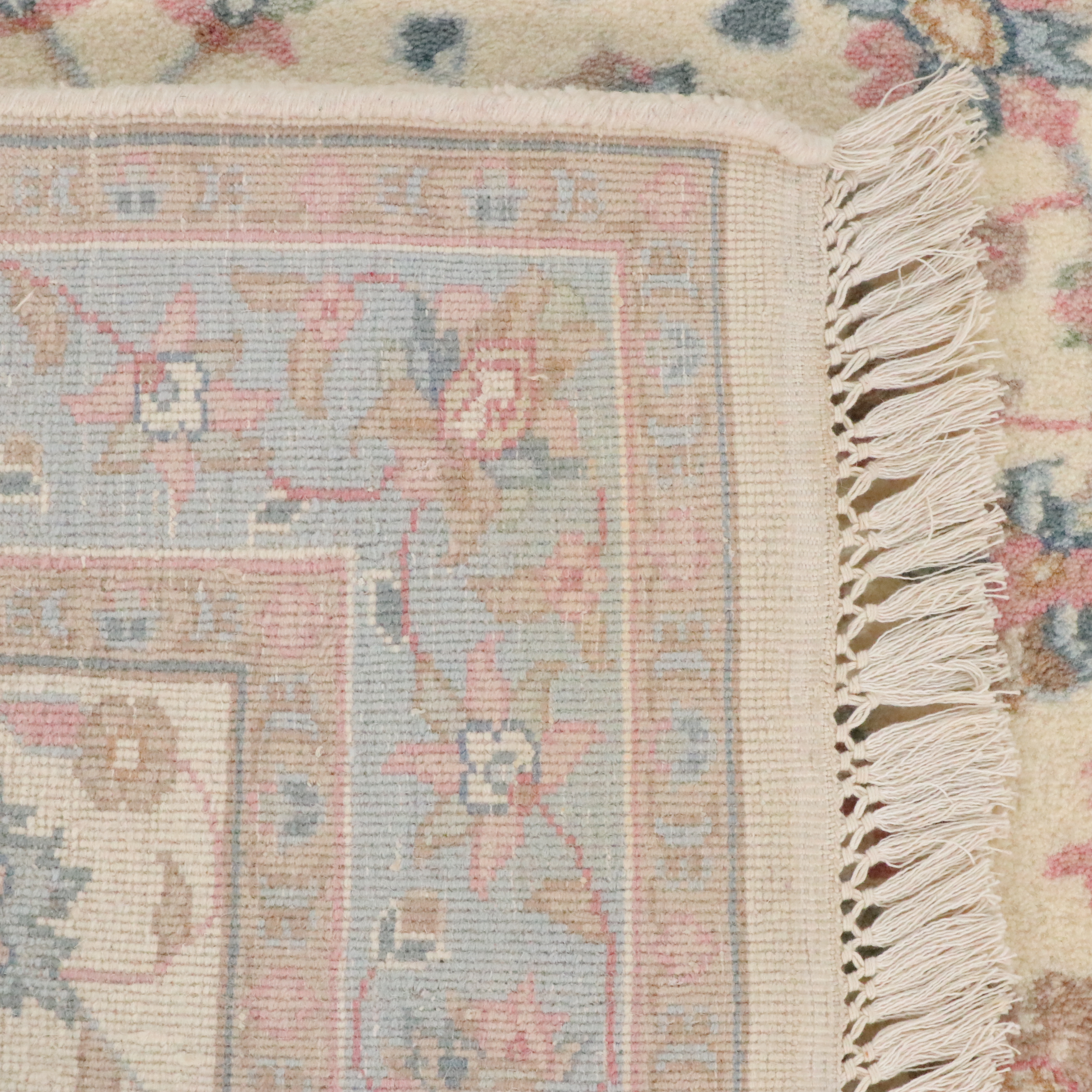 3'4 x 5'8 Hand-Knotted Pastel Indo-Persian Kashan Style Area Rug