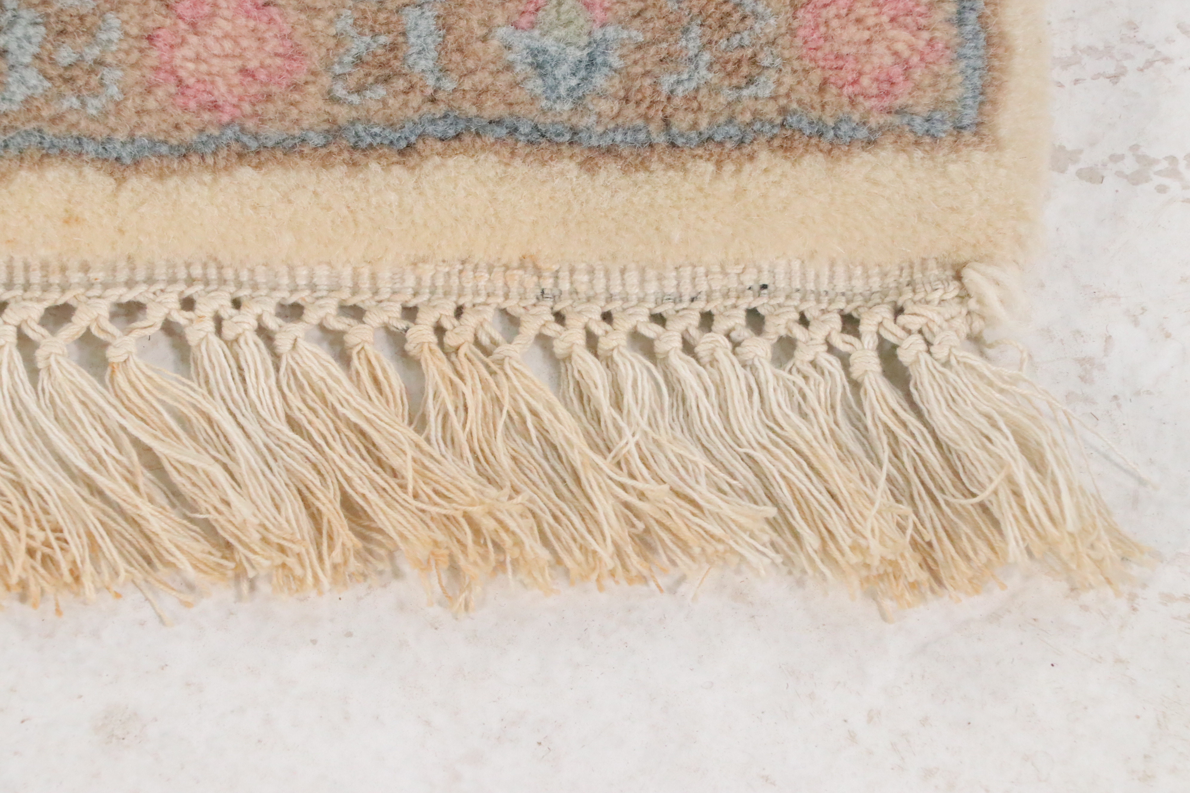 3'4 x 5'8 Hand-Knotted Pastel Indo-Persian Kashan Style Area Rug