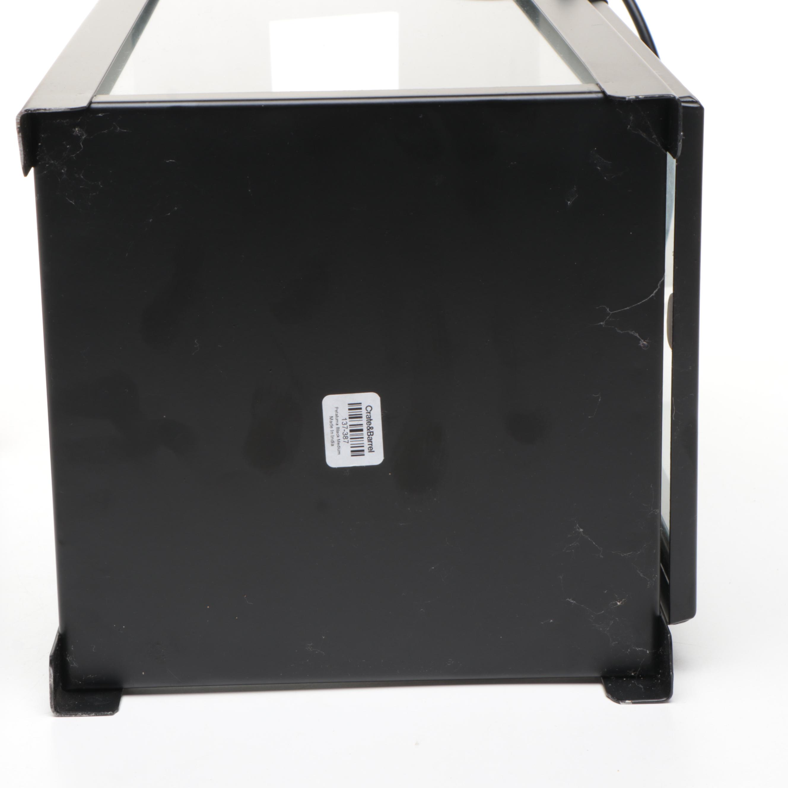 Crate & Barrel Black Matte Metal Lanterns with Other Metal Candle Holders