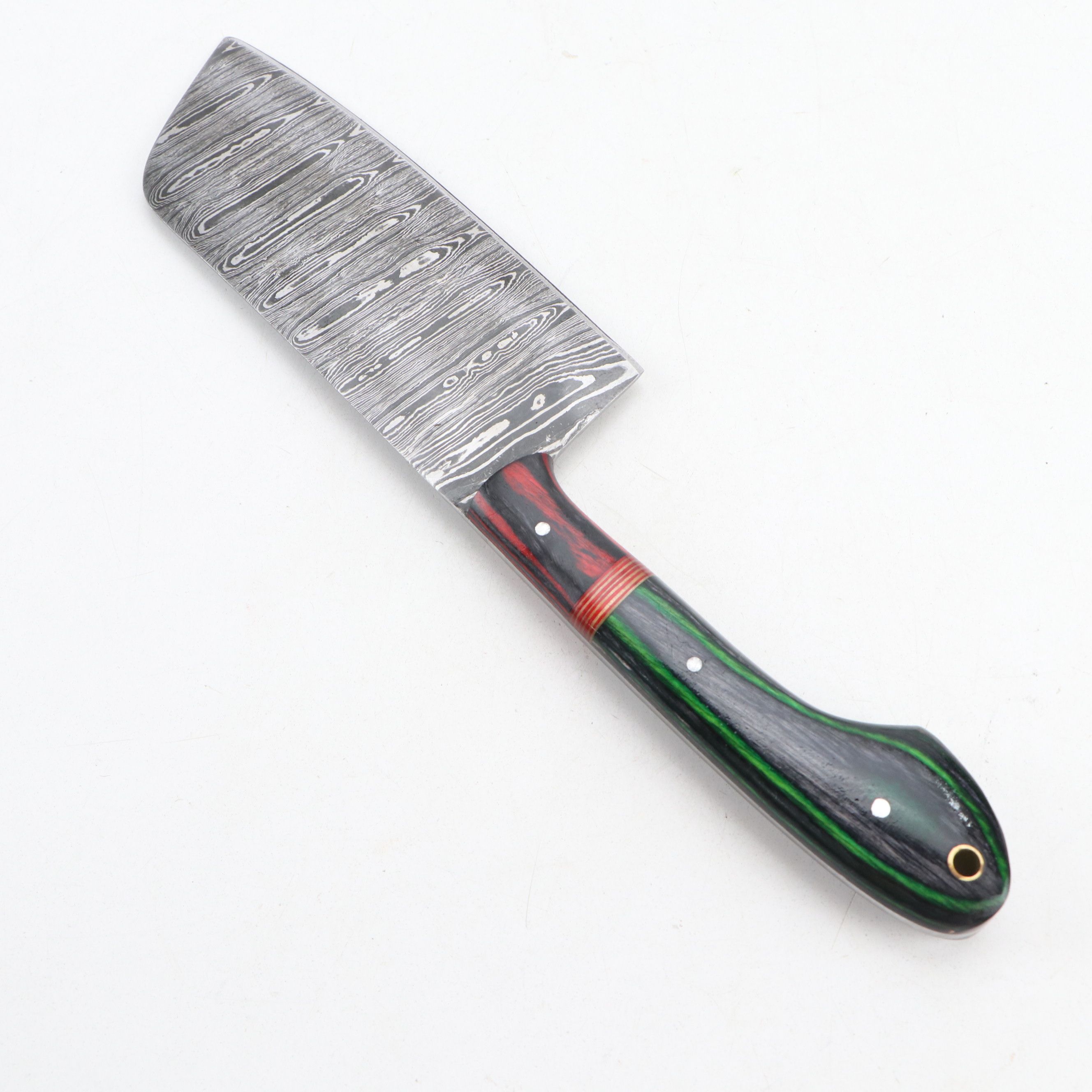 Louis Martin Damascus Steel and Wooden Handled Chef's Knife Set in Roll