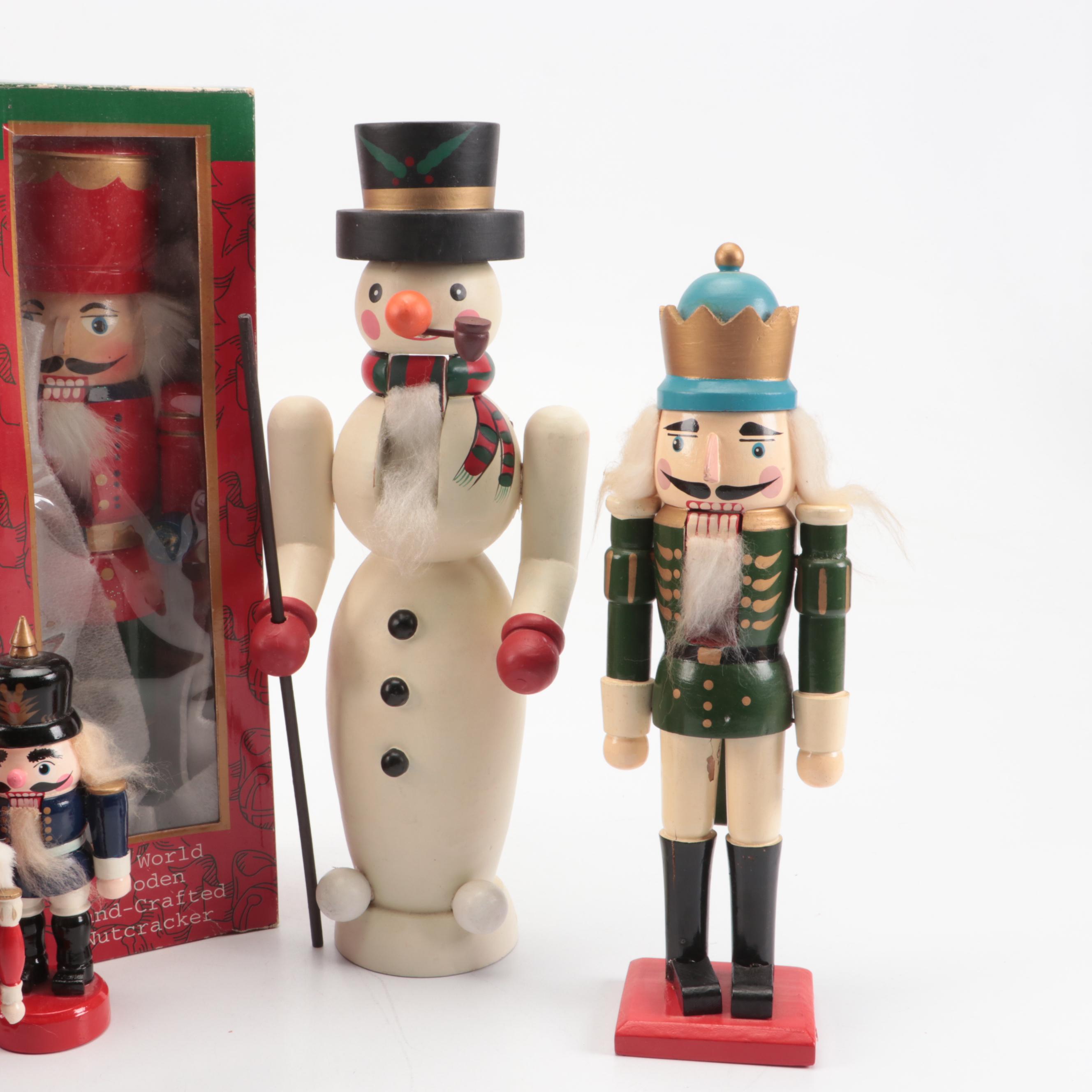 Holzkunst Christian Ulbricht and Other Wooden Christmas Nutcrackers