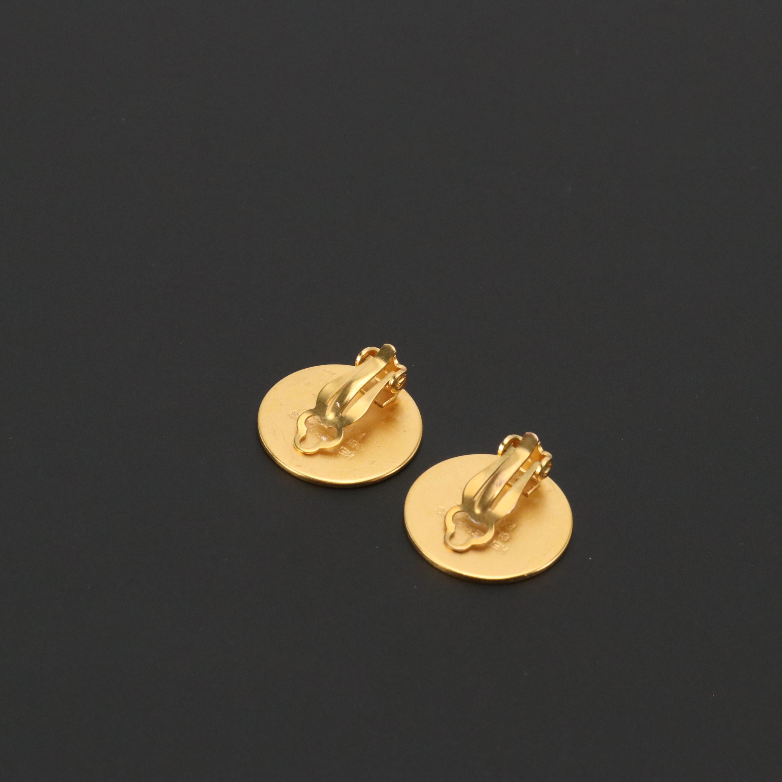 Hermès Bijouterie Fantaisie Clou de Selle Clip-On Earrings in Box