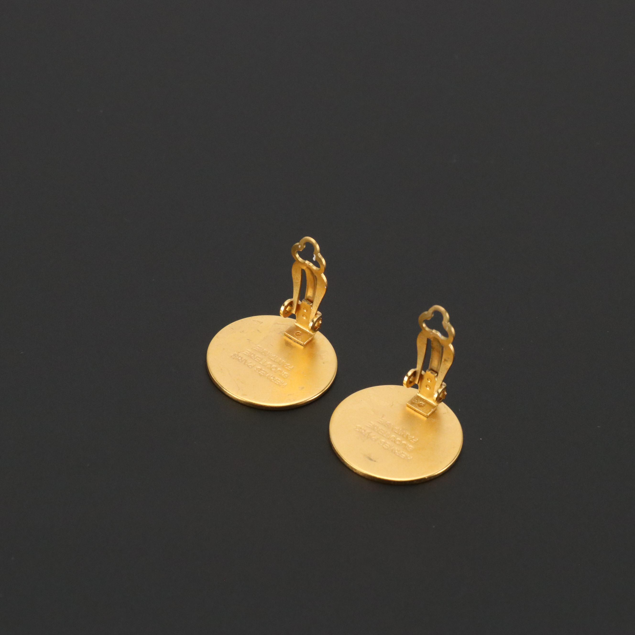 Hermès Bijouterie Fantaisie Clou de Selle Clip-On Earrings in Box