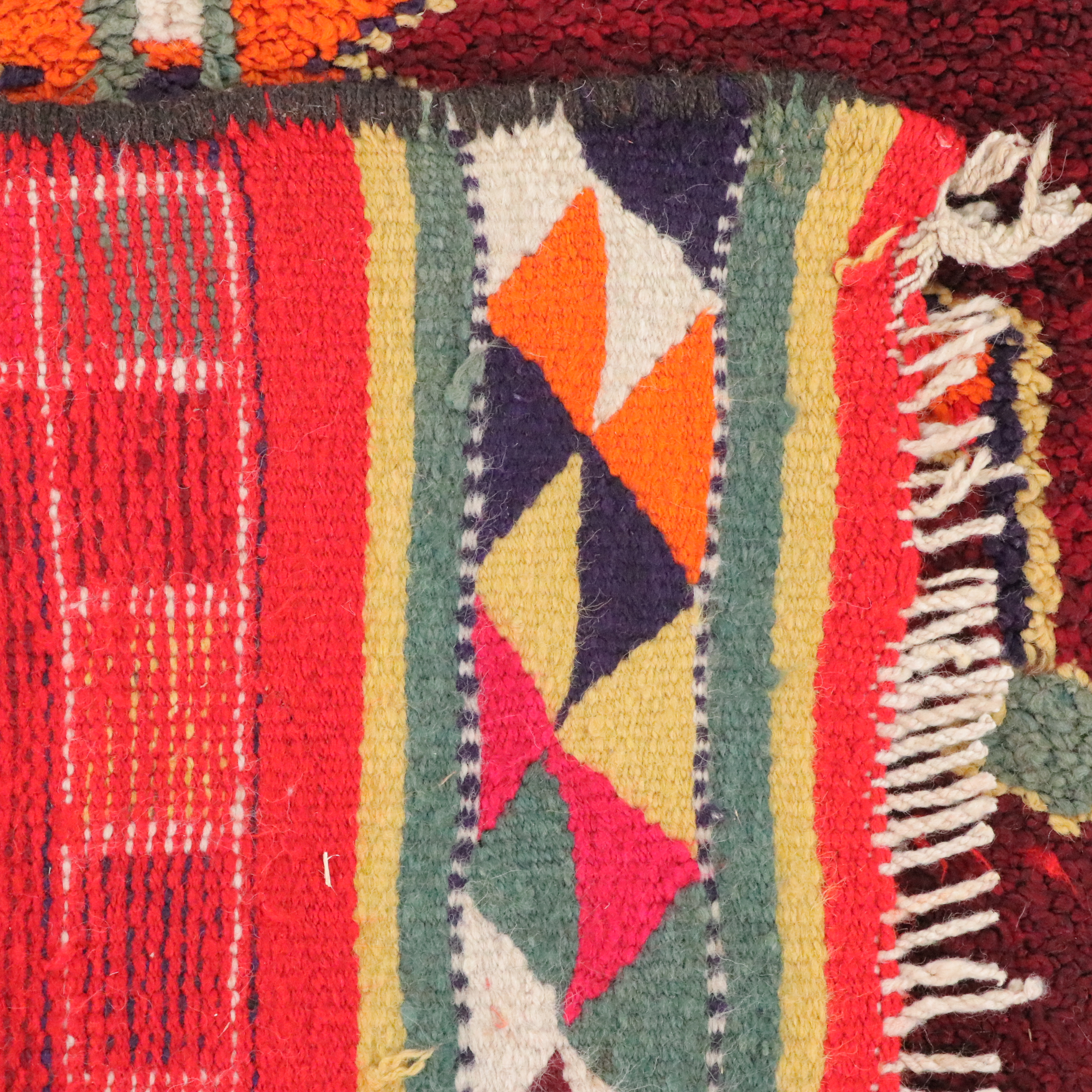 3'2 x 11'7 Hand-Knotted Moroccan Berber Carpet Runner Long Rug