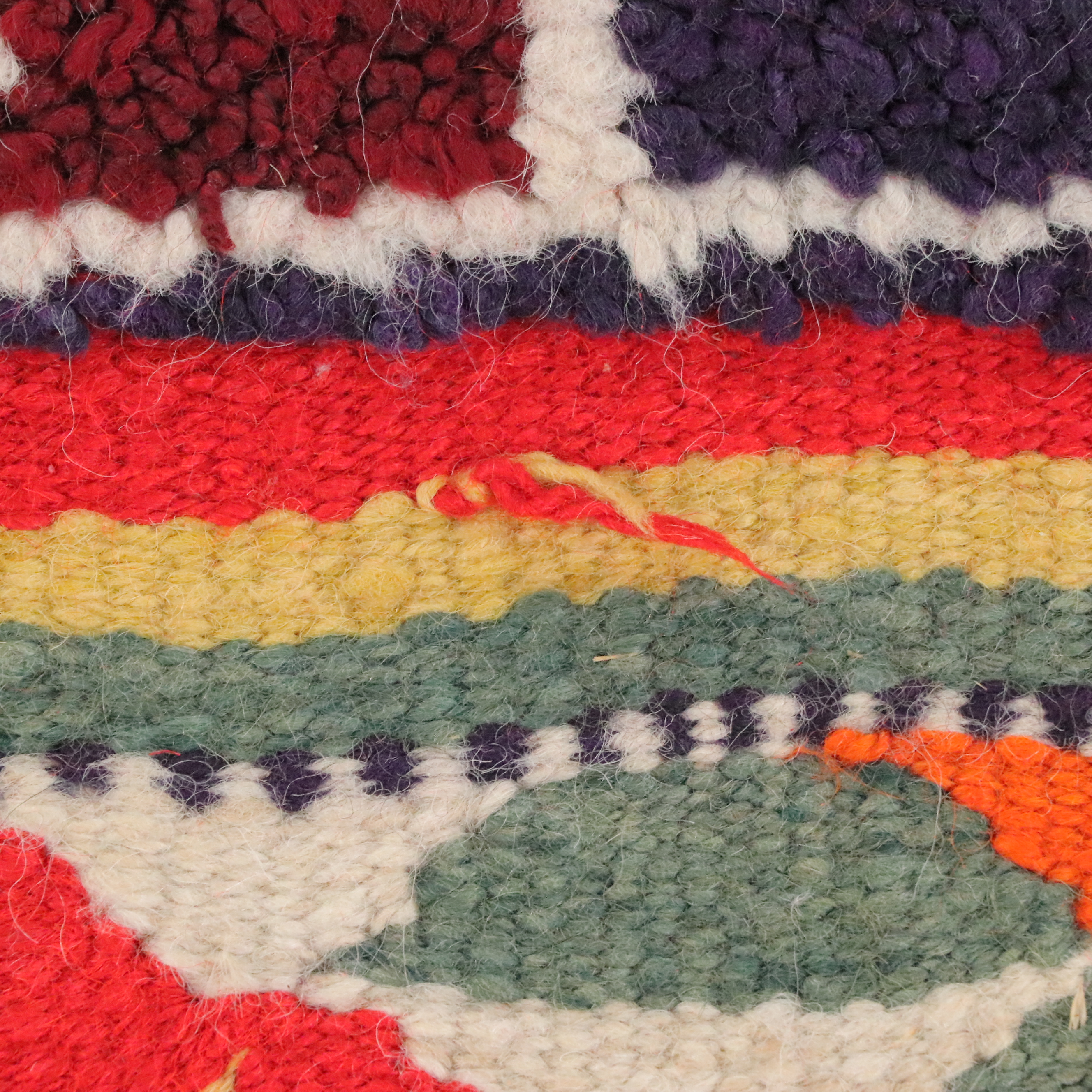 3'2 x 11'7 Hand-Knotted Moroccan Berber Carpet Runner Long Rug