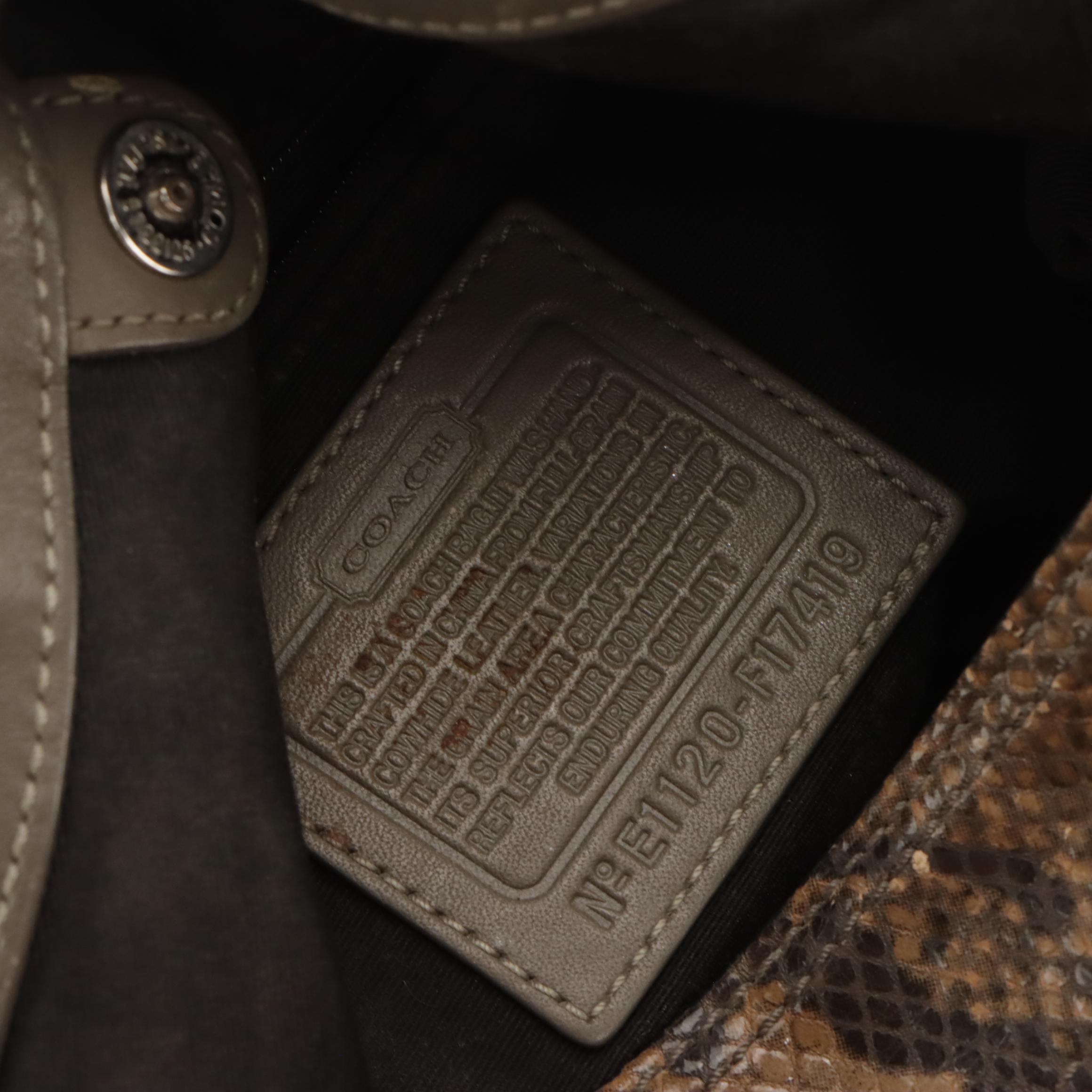 Coach "Soho Lynn" Python Leather Hobo Bag and Hype Tan Leather Buckle-Flap Bag