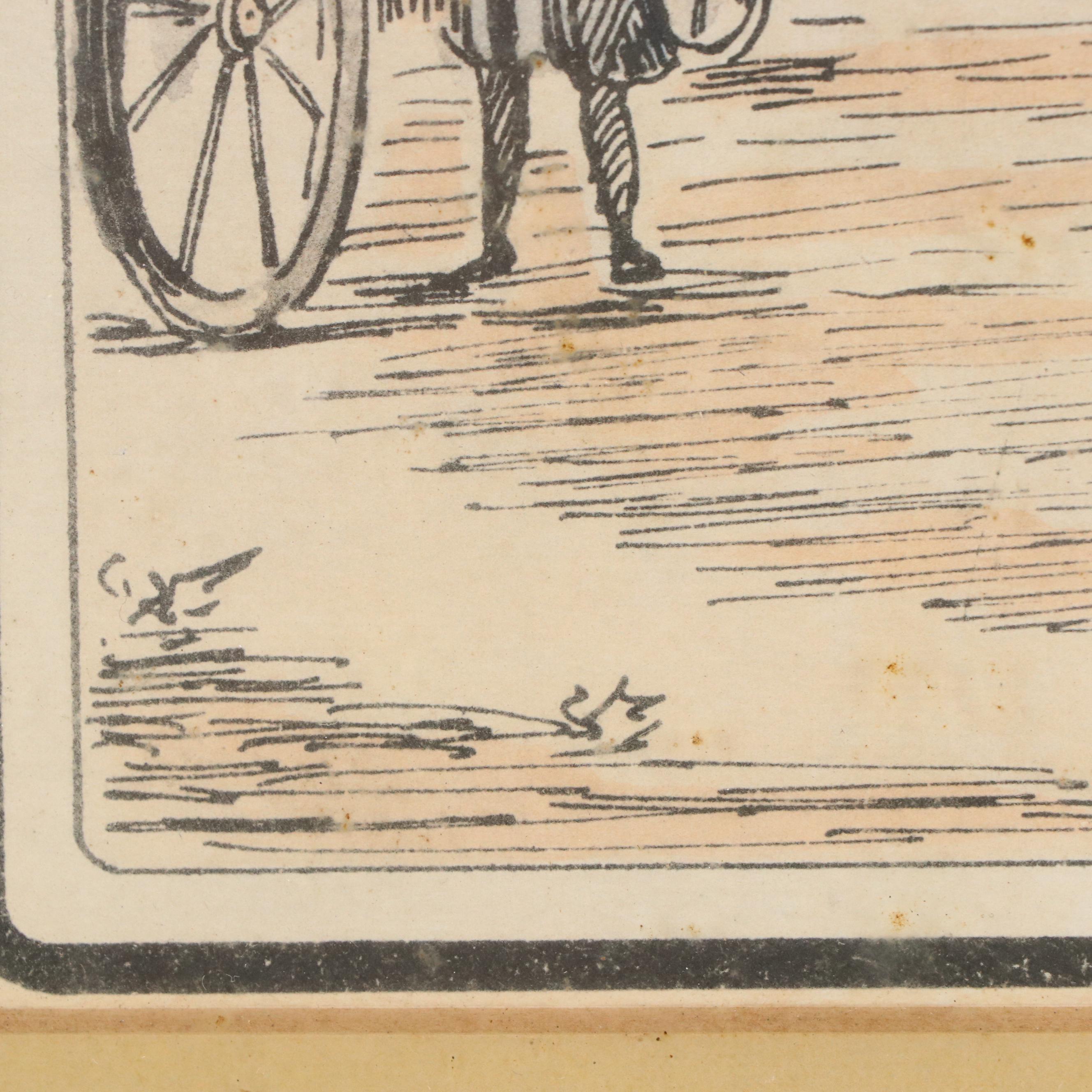 Hand-Colored Collotype After Biliverti Franco Rainaldi of Hot Air Balloon