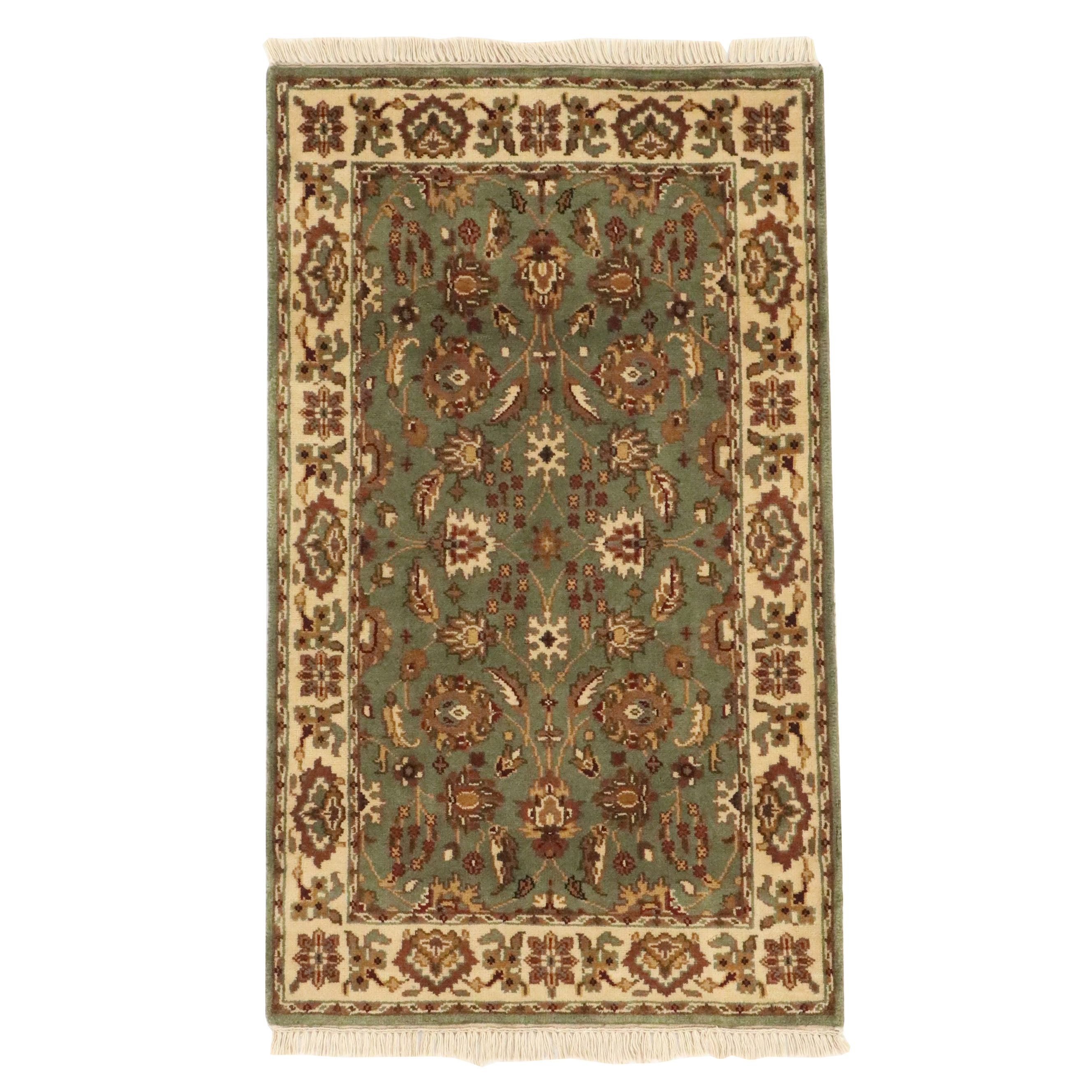 3' x 4'8 Hand-Knotted Indian Agra Area Rug