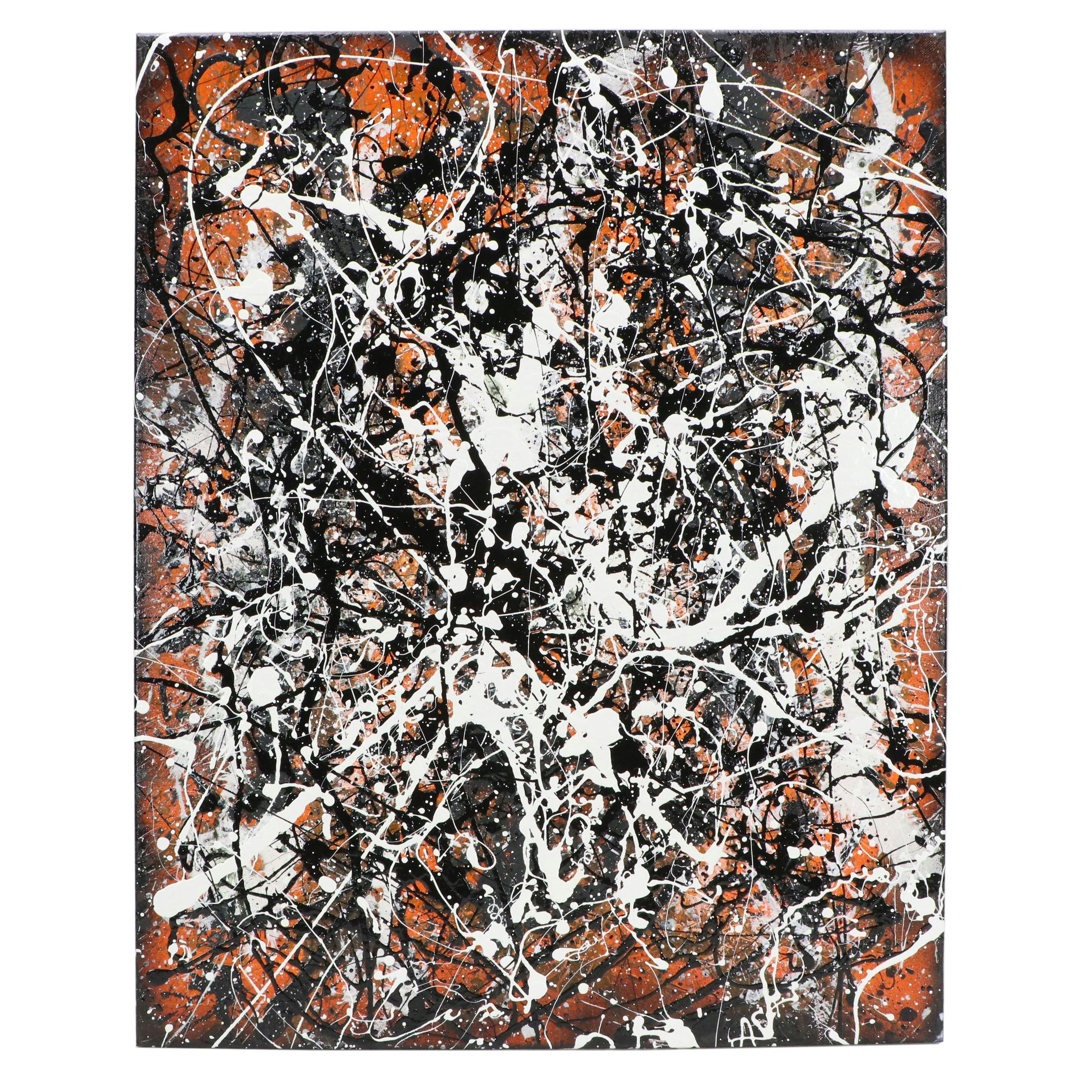 Jason Michael Durham Abstract Mixed Media Painting "Eye of the Tiger" 2025