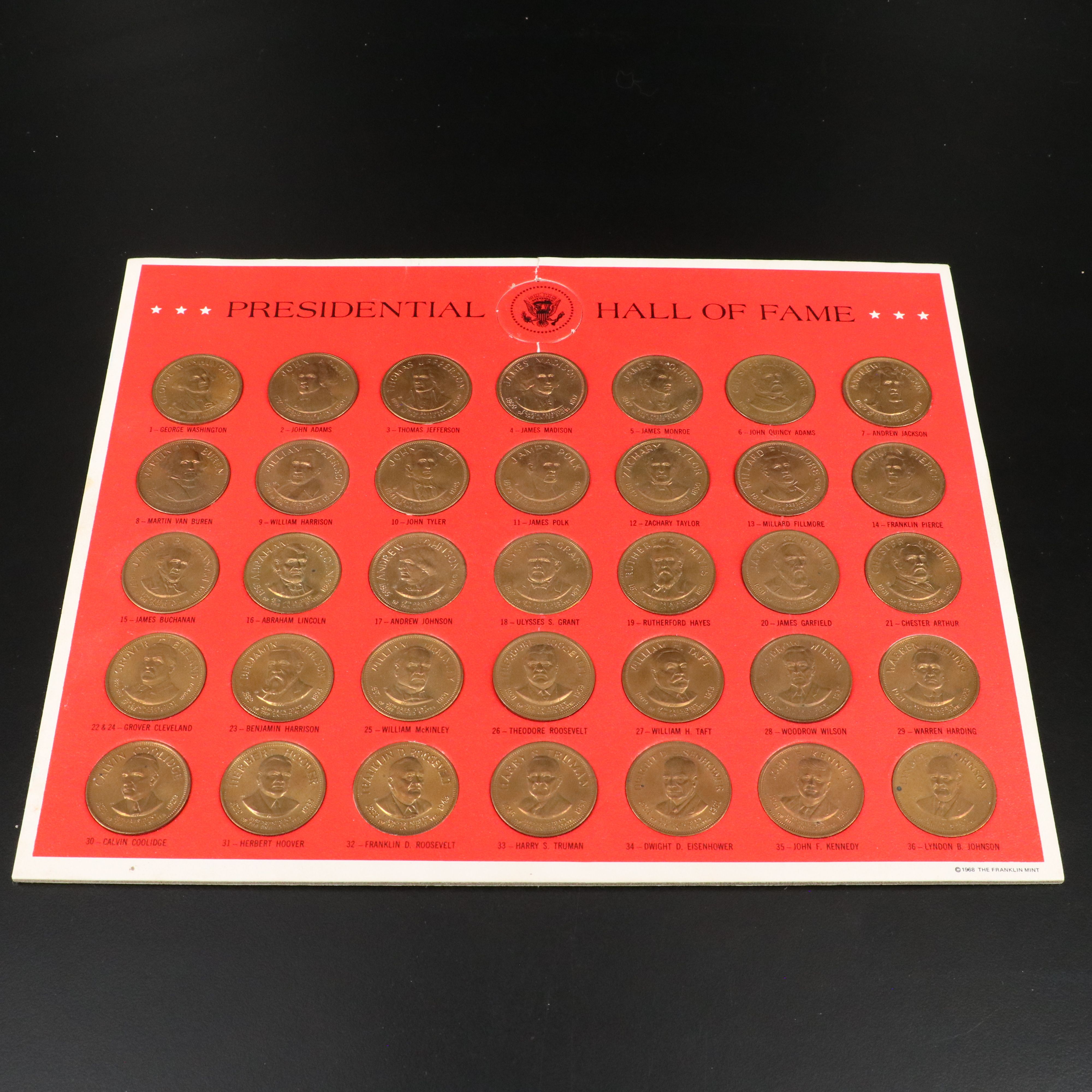 Complete Set of Susan B. Anthony Dollars and Presidential Dollars and Tokens