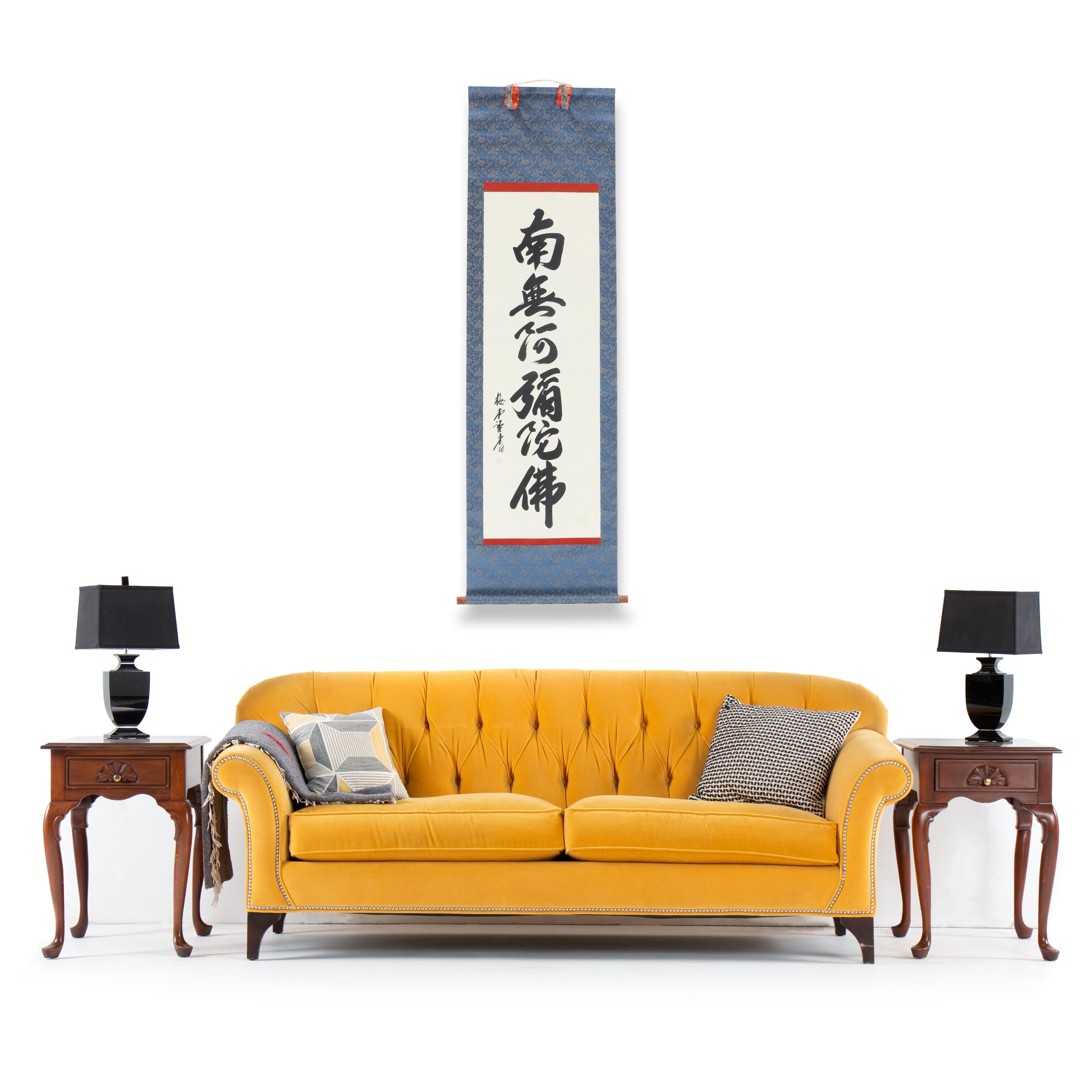 East Asian Calligraphy Scroll Painting, 20th Century