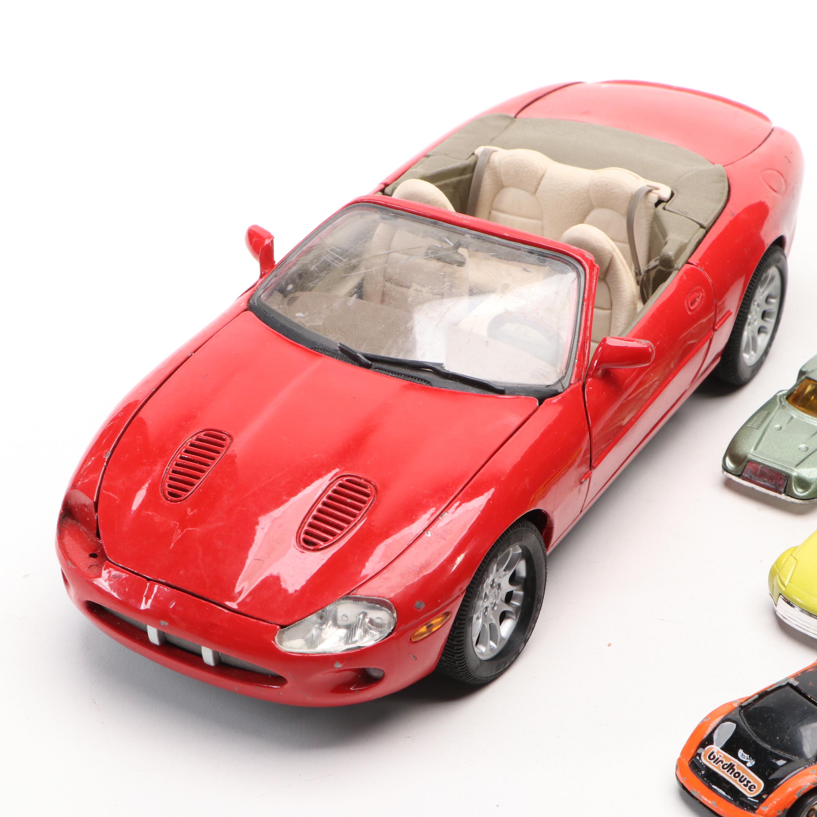 Hot Wheels Ferrari F355, Maisto Jaguar XK Series and Other Toy Diecast Cars