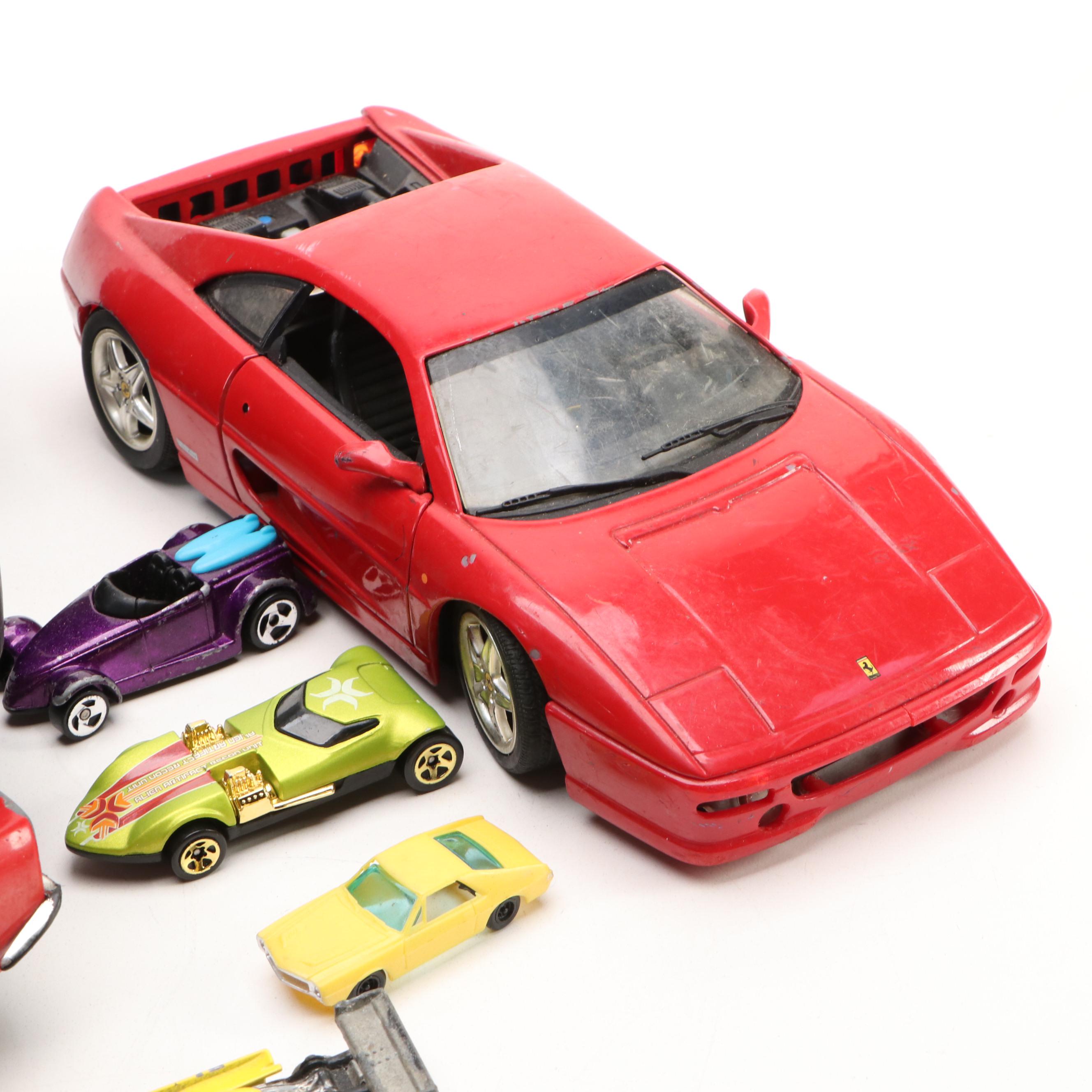 Hot Wheels Ferrari F355, Maisto Jaguar XK Series and Other Toy Diecast Cars