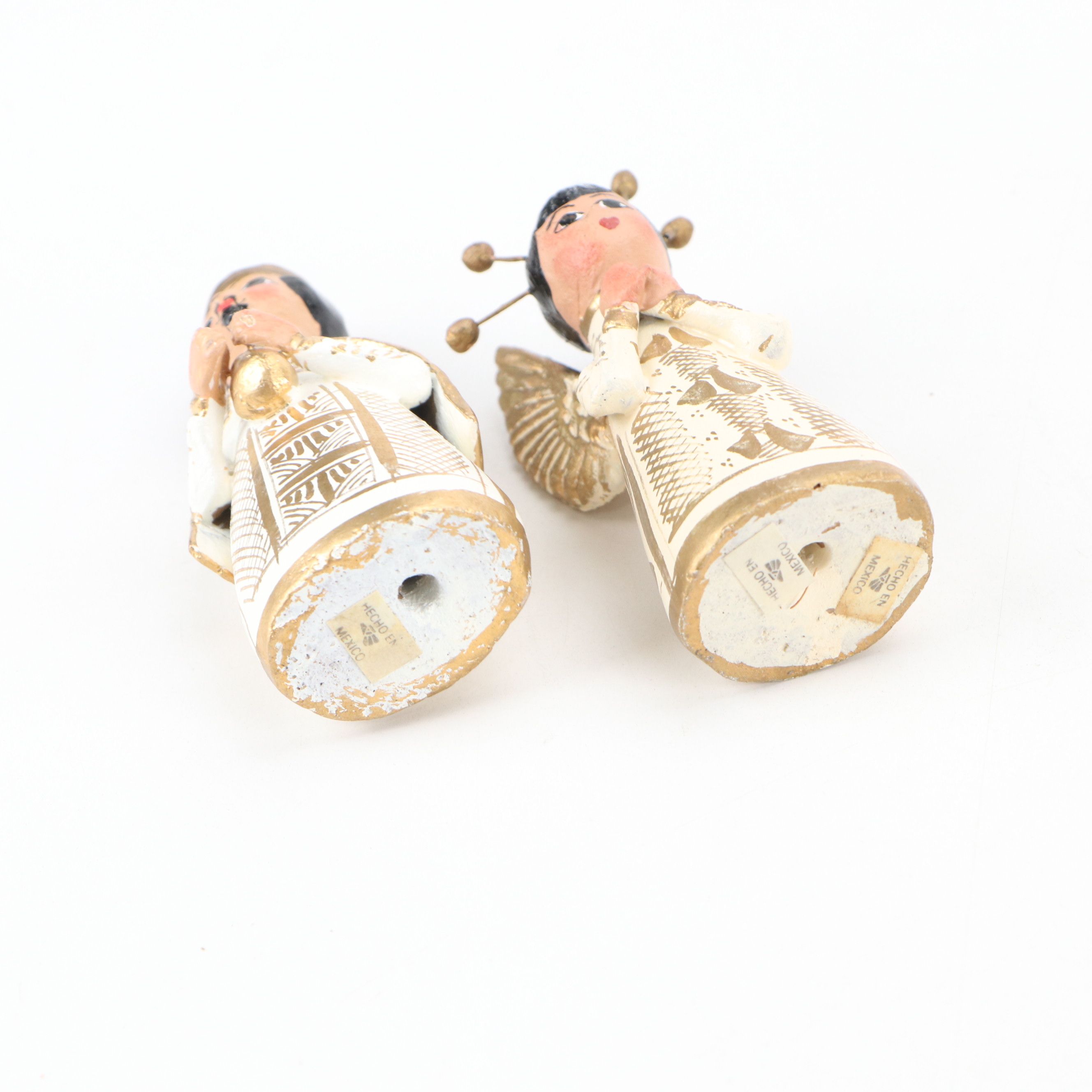 Mexican Folk Art Style Hand-Painted Ceramic Nativity Figurines