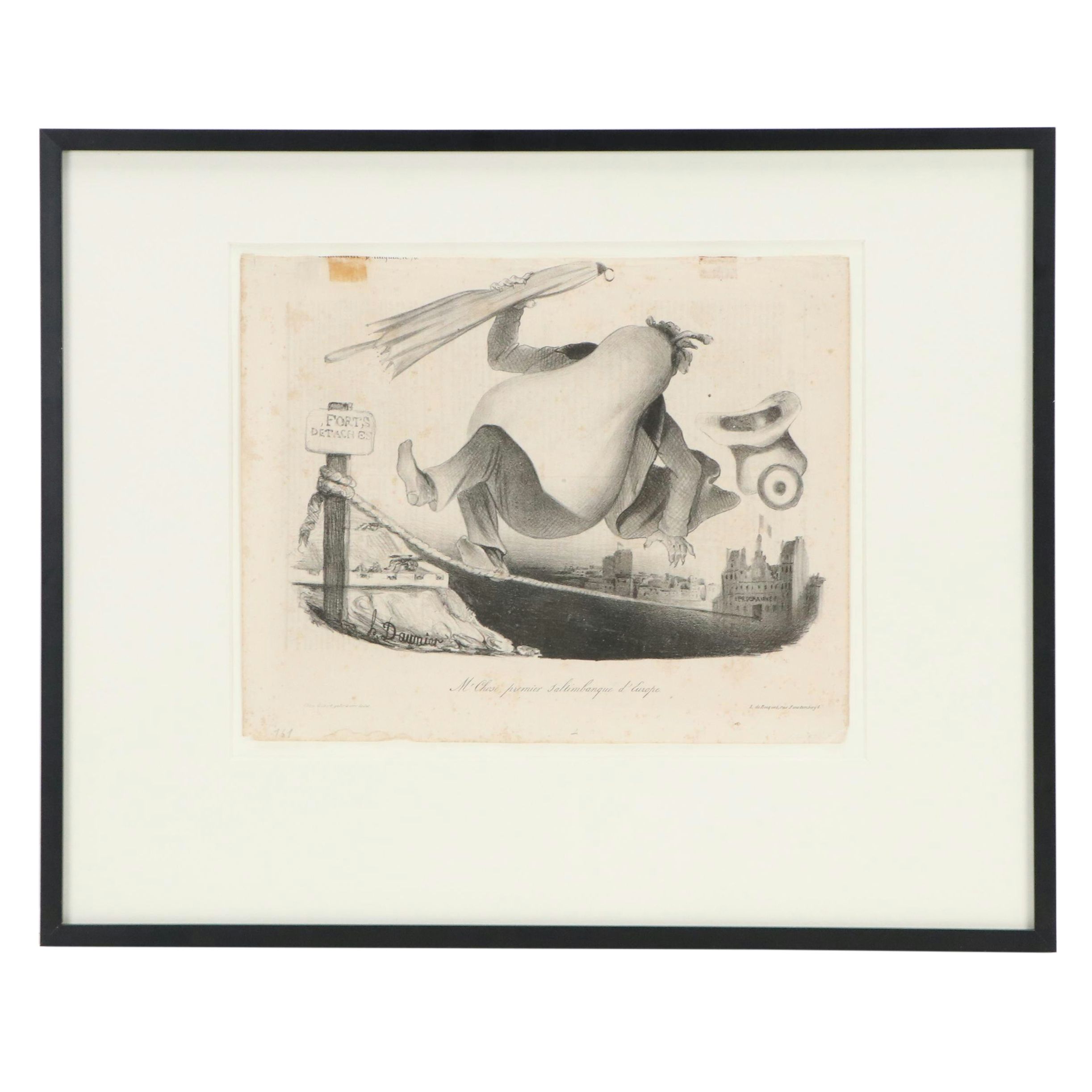 Political Cartoon Lithograph After Honoré Daumier from "Le Charivari," 1833