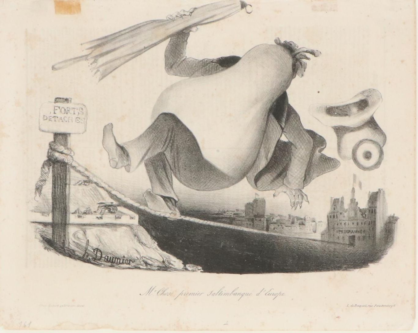 Political Cartoon Lithograph After Honoré Daumier from "Le Charivari," 1833