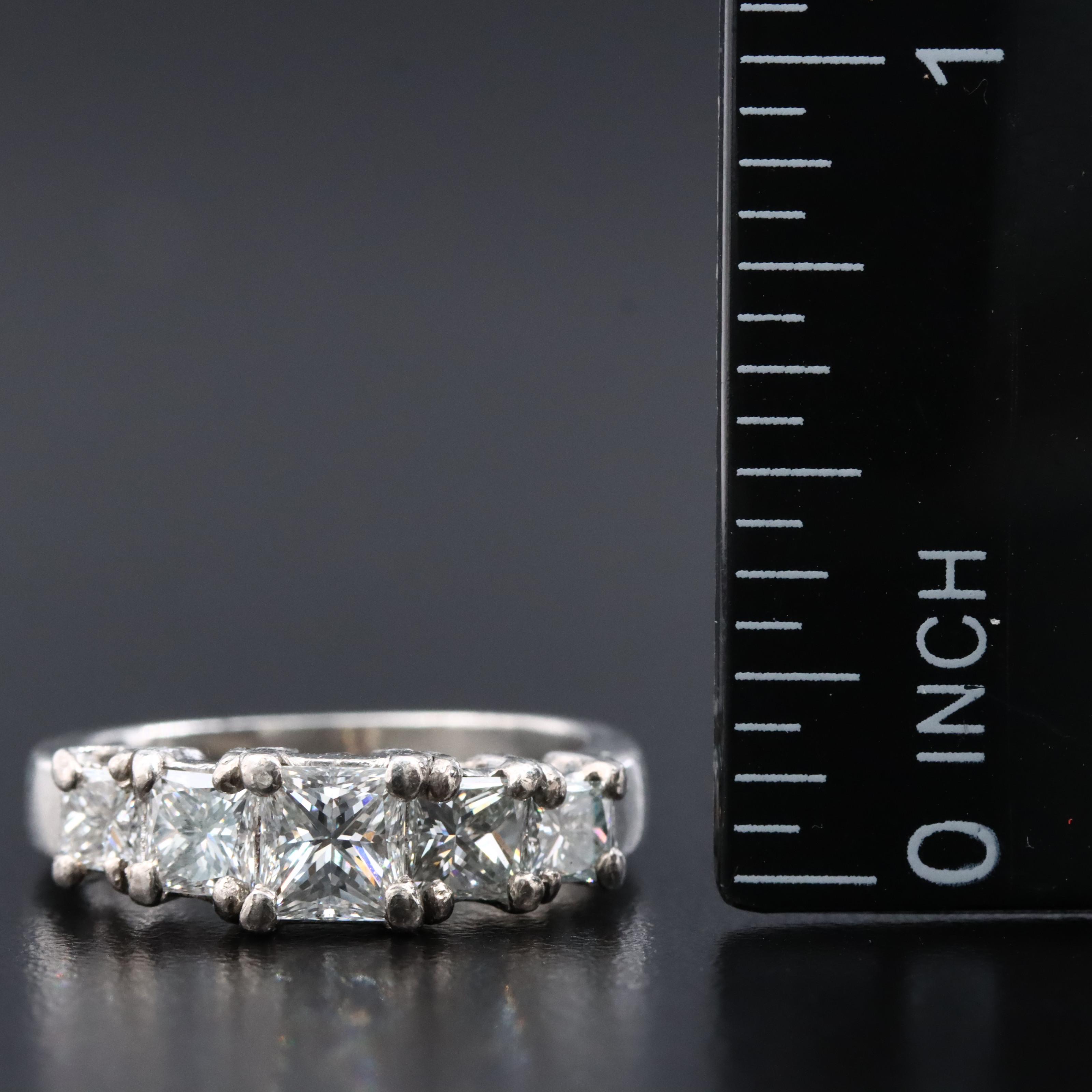 Platinum 1.59 CTW Diamond Ring with Online GIA Report