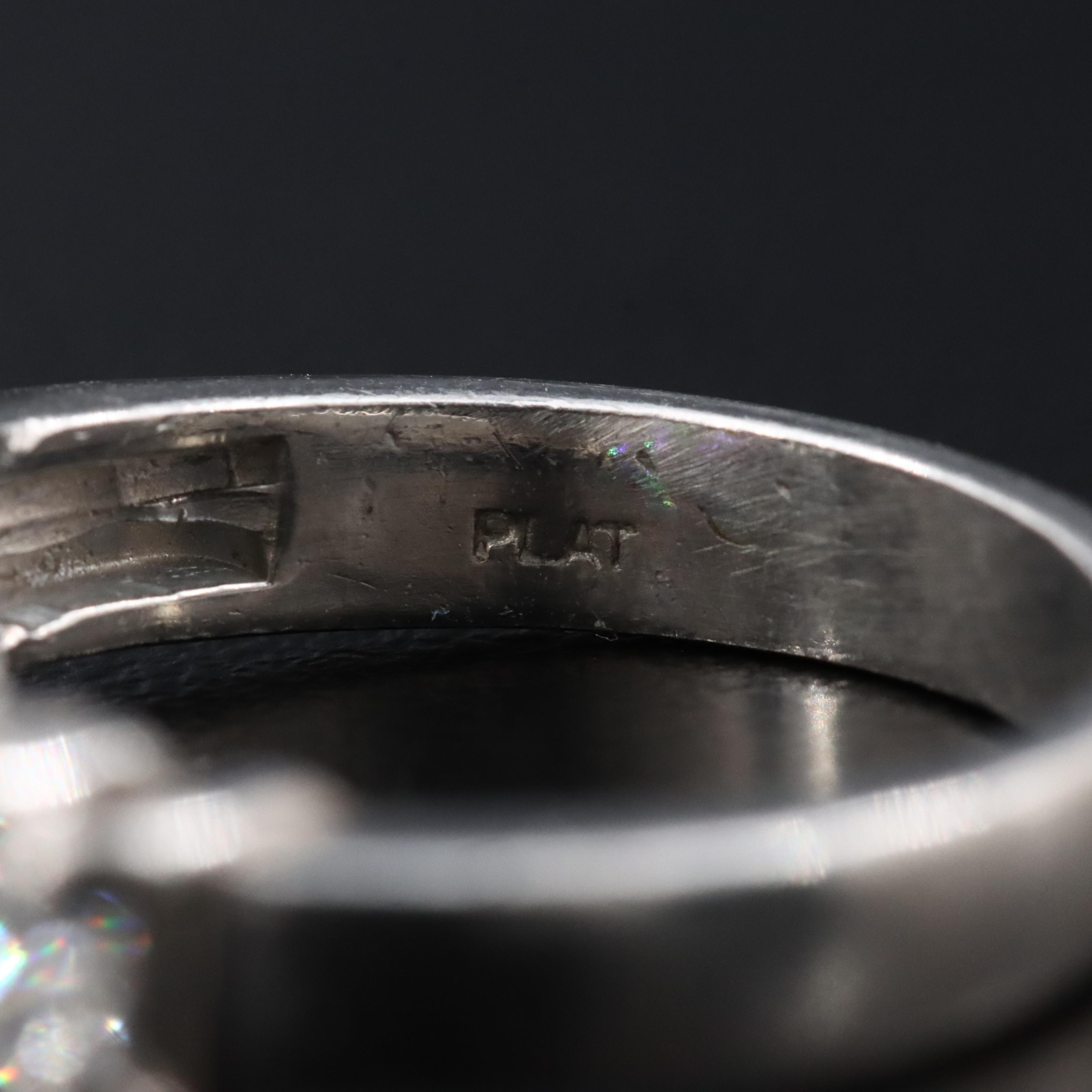 Platinum 1.59 CTW Diamond Ring with Online GIA Report