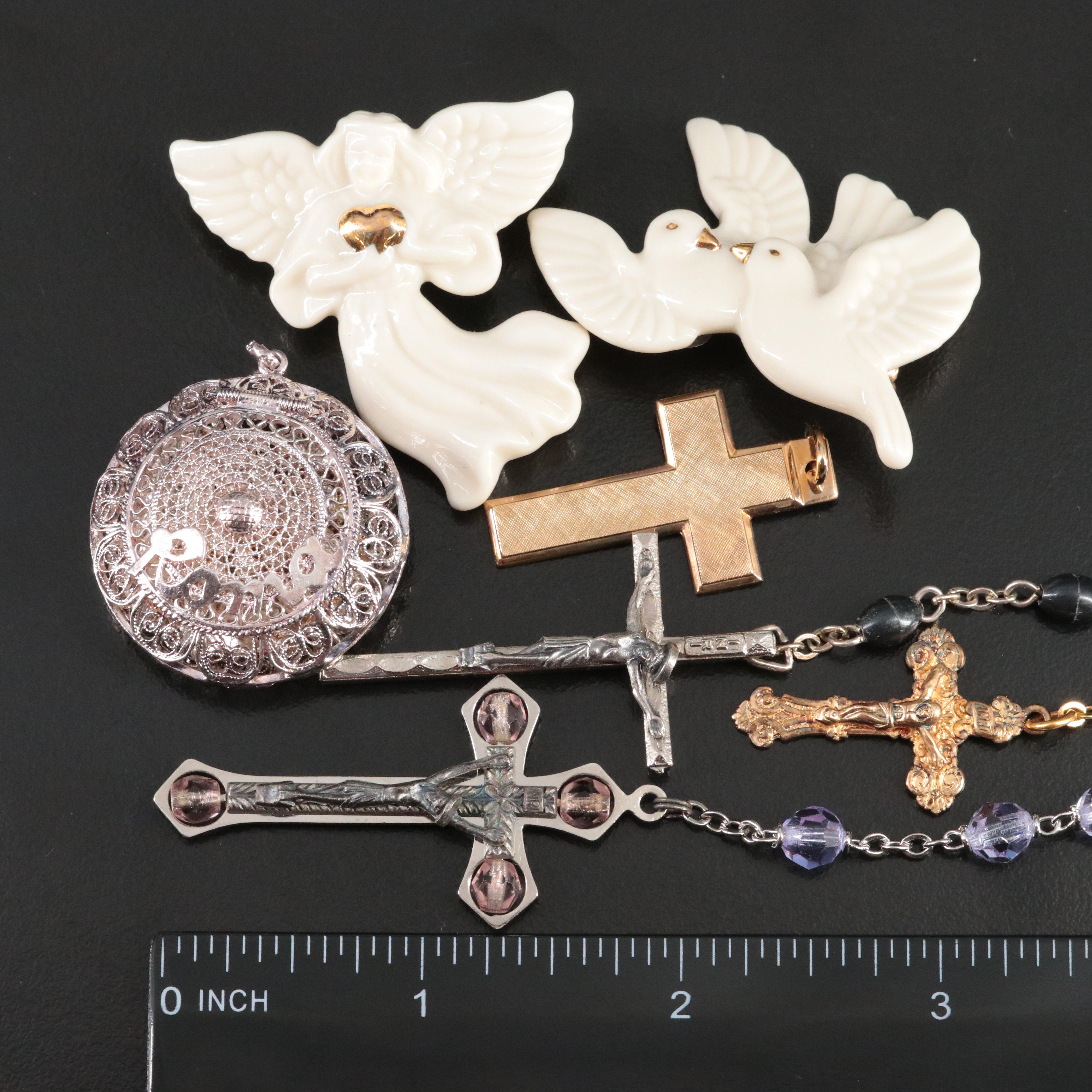 Lenox Pin Set and 800 Silver Featured in Rosary Collection