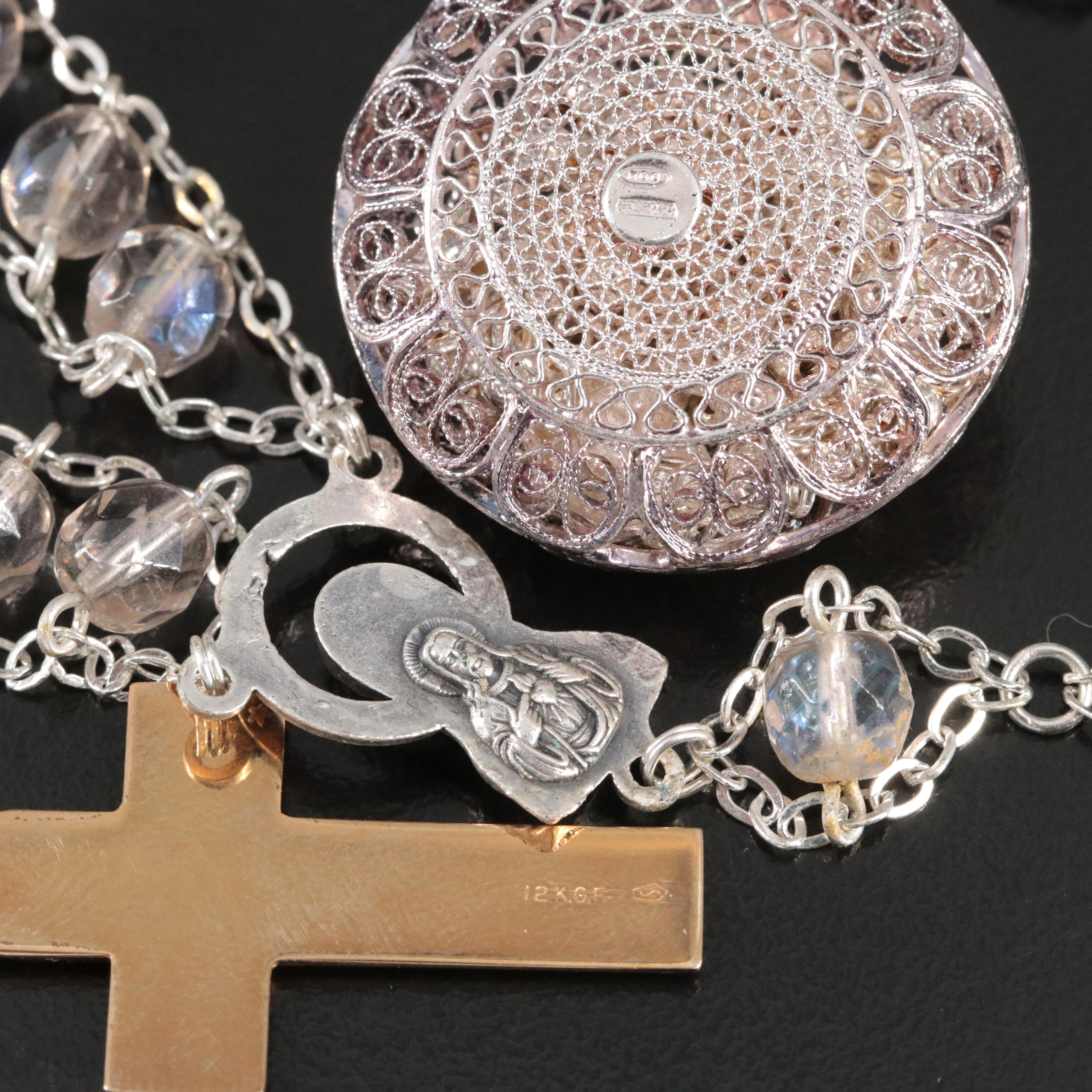 Lenox Pin Set and 800 Silver Featured in Rosary Collection