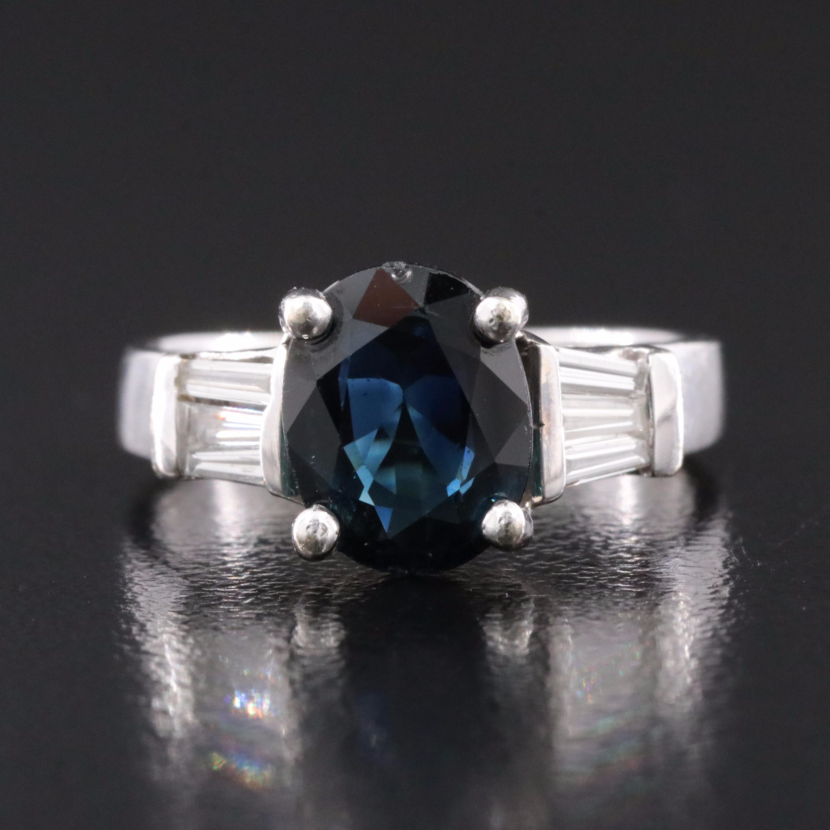 14K Sapphire and Diamond Ring