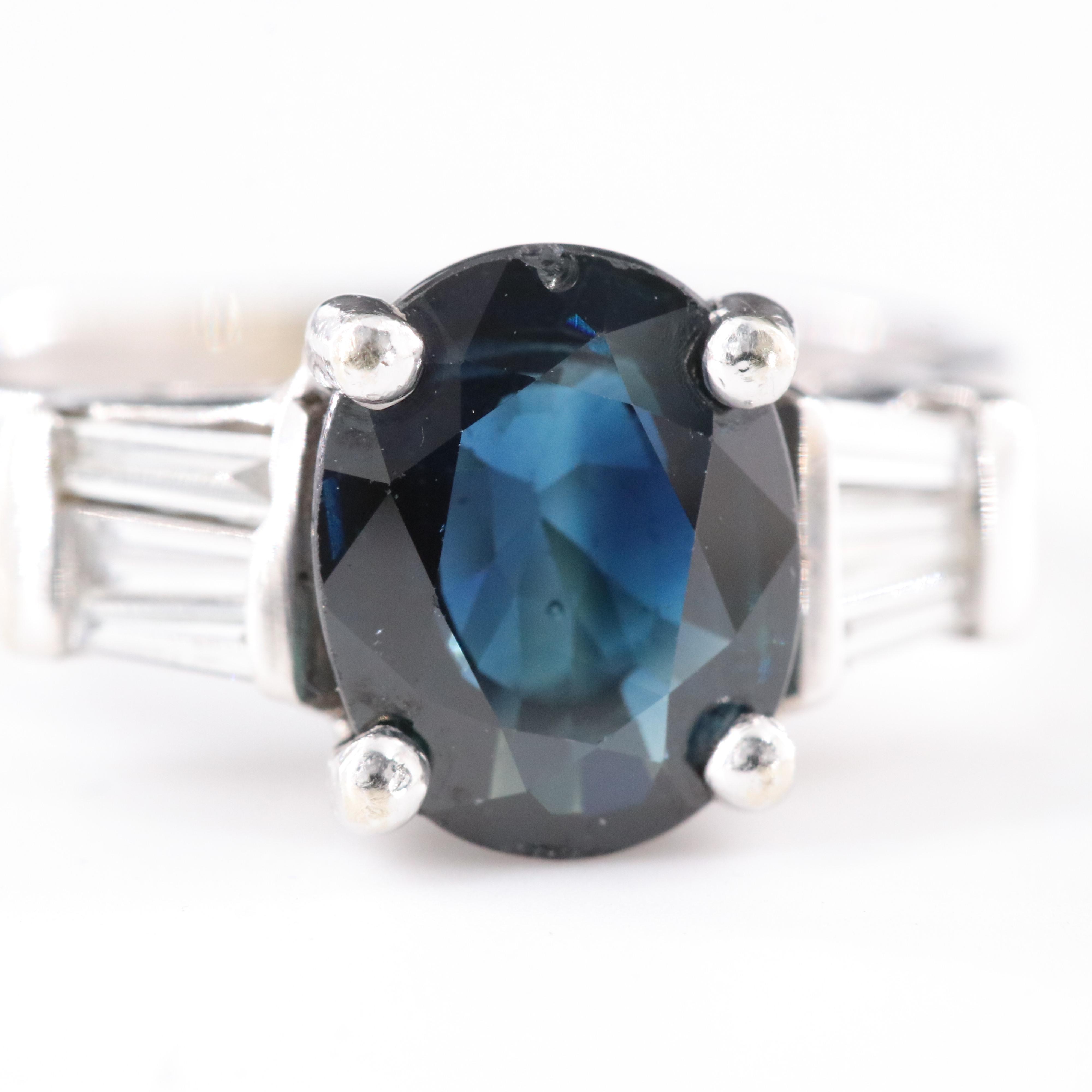 14K Sapphire and Diamond Ring