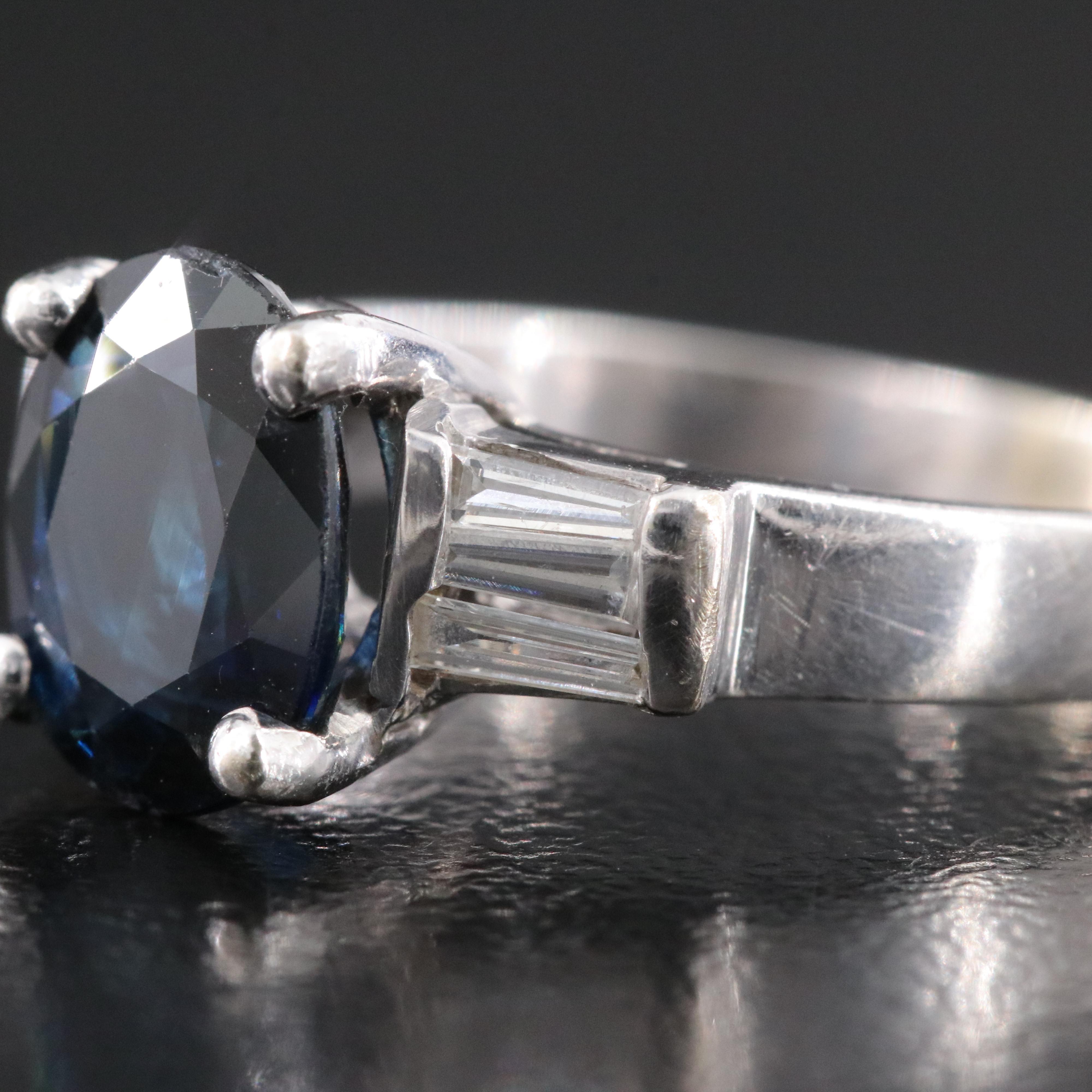 14K Sapphire and Diamond Ring